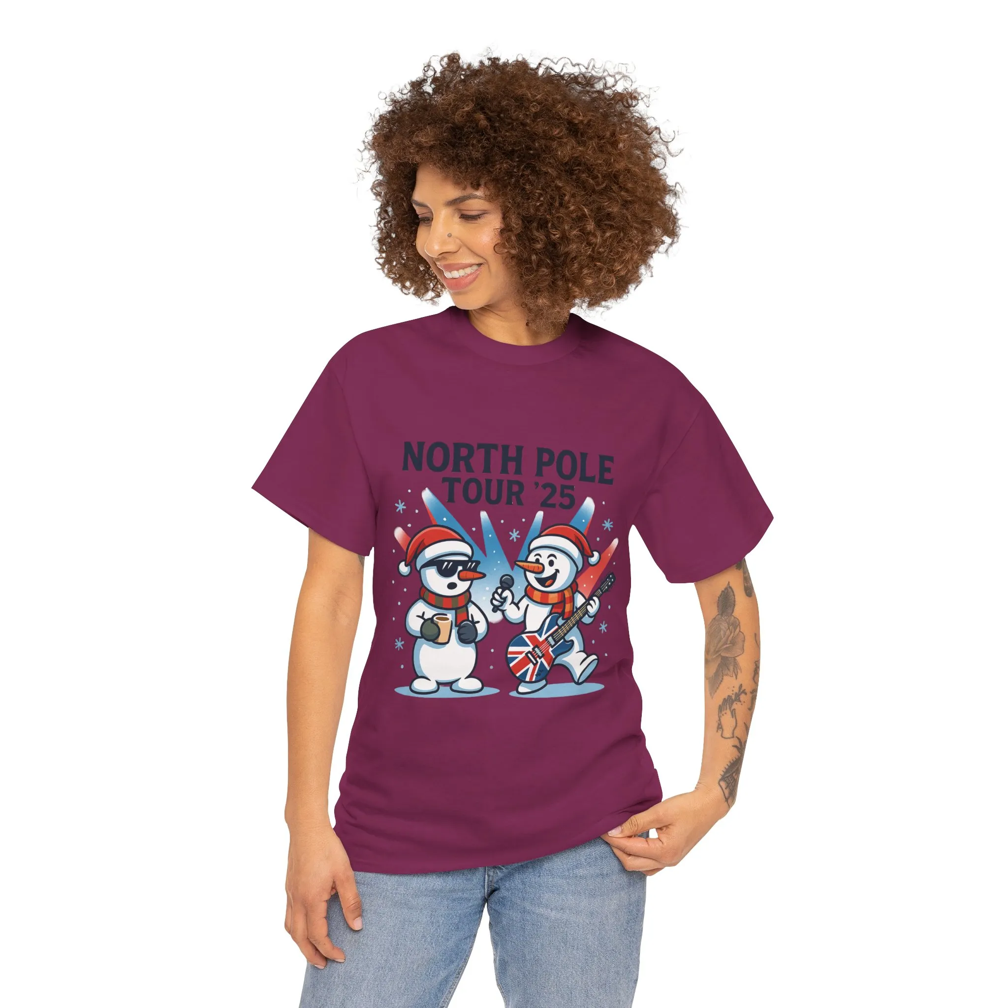 North Pole Tour 25 Women's Christmas T-Shirt, Funny Holiday Music Tee - Image 23