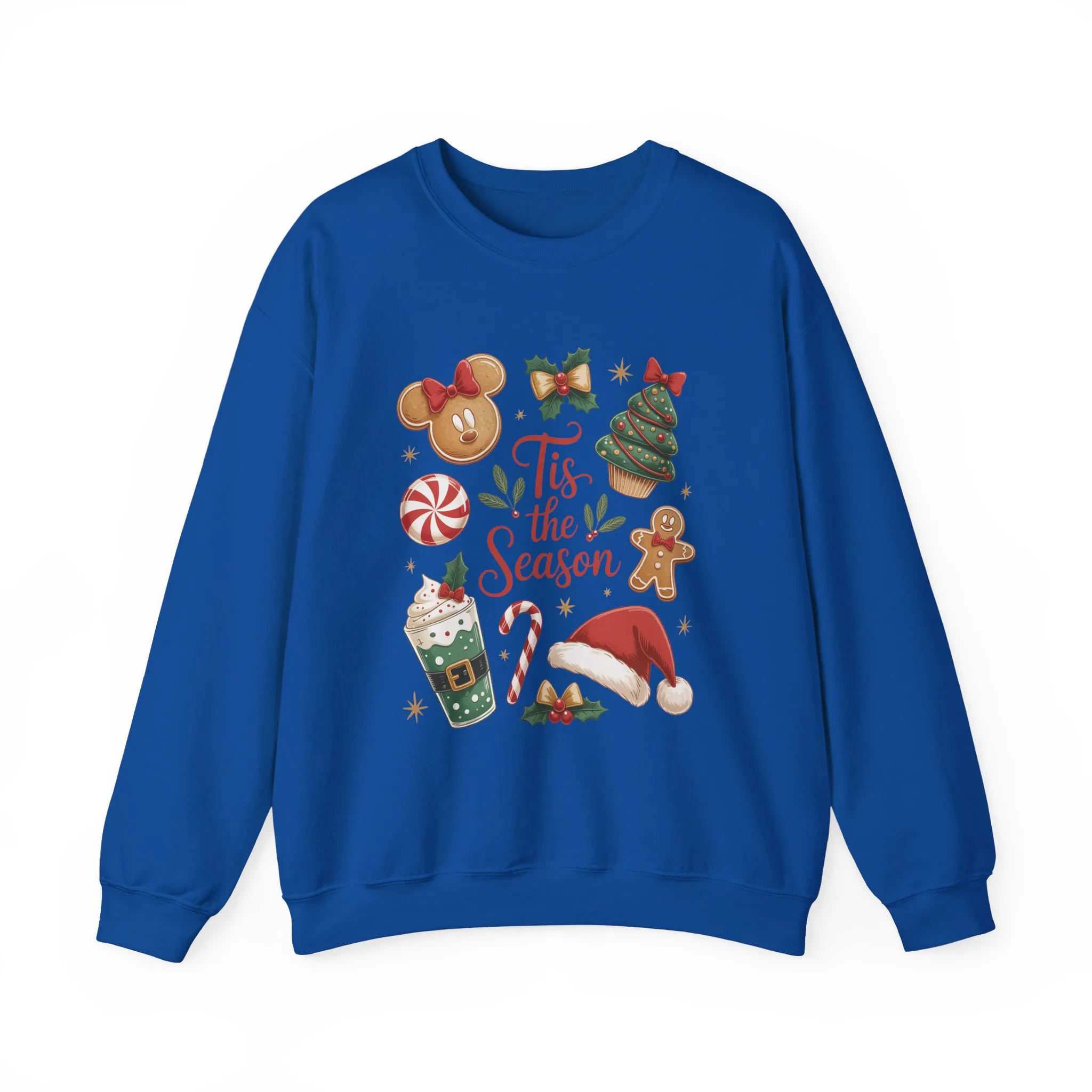 Women's Tis the Season Christmas Sweatshirt, Cozy Cookie - Cocoa Holiday Jumper, Women's Crewneck Sweatshirt - Image 16
