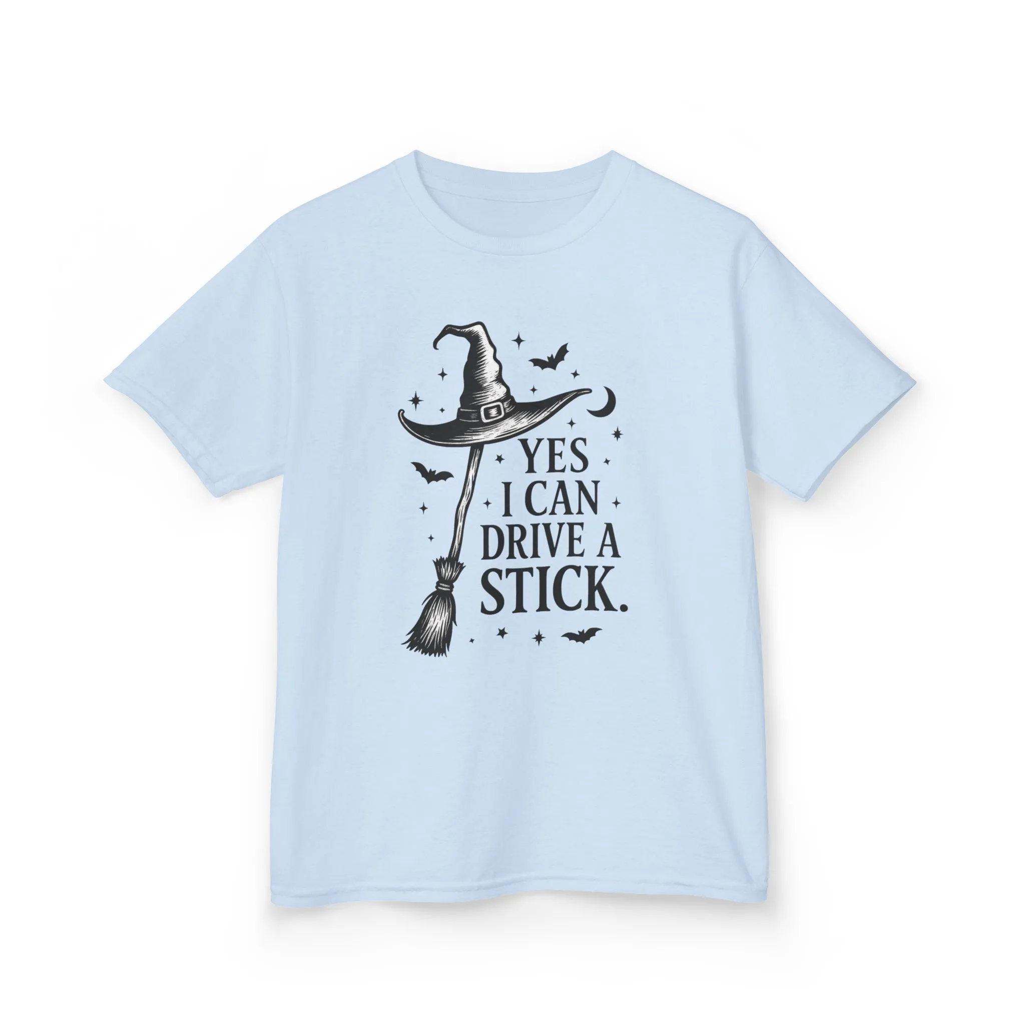 Yes I Can Drive a Stick Girls Witch T-Shirt, Cute Halloween Shirt for Kids, Girls Halloween Tee - Image 7
