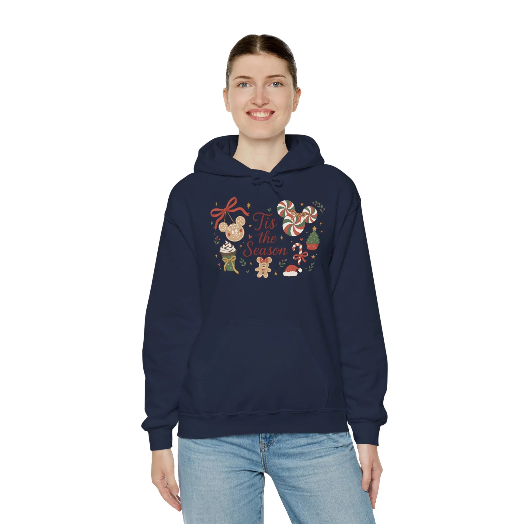 Tis the Season Christmas Women's Hooded Sweatshirt, Cozy Cookie - Cocoa Holiday Jumper, Unisex Heavy Blend™ Hooded Sweatshirt - Image 28