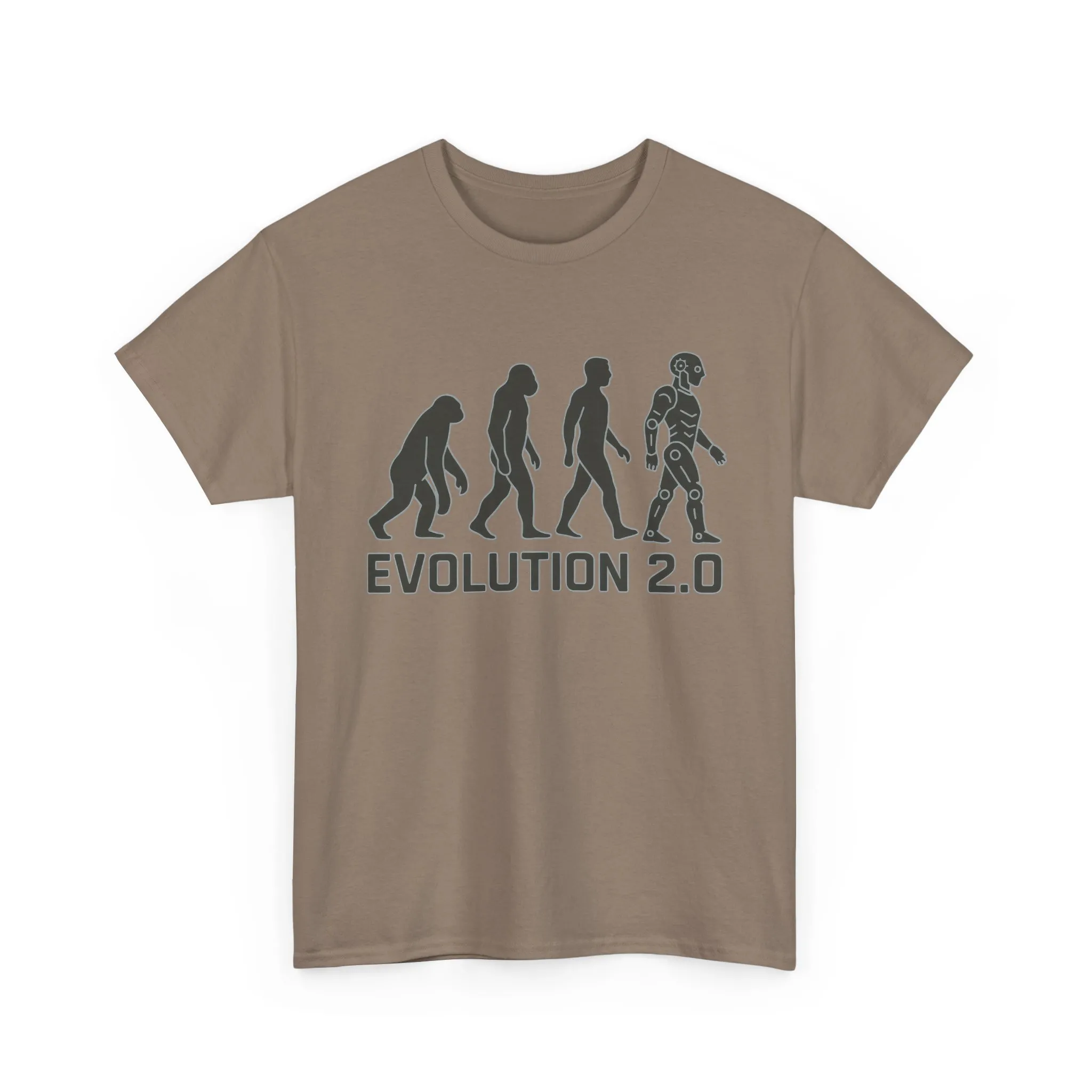 Evolution 2.0 Futuristic Robot Human Evolution T-Shirt, Cyberpunk Tech Graphic Tee for Men, Modern AI Inspired Sci-Fi Shirt - Image 9