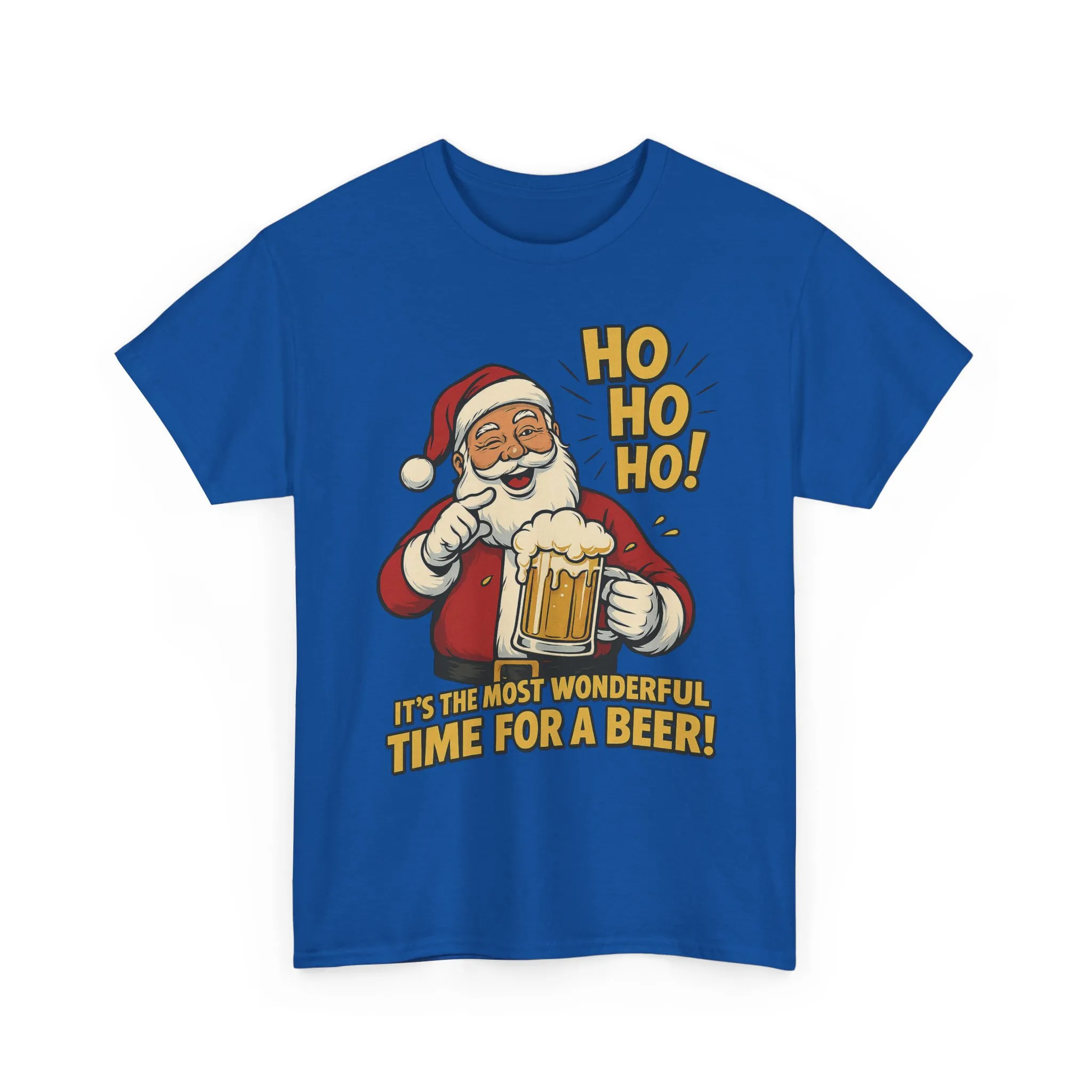 Funny Santa Beer Christmas T-Shirt, Men's Holiday Party Tee - Image 28