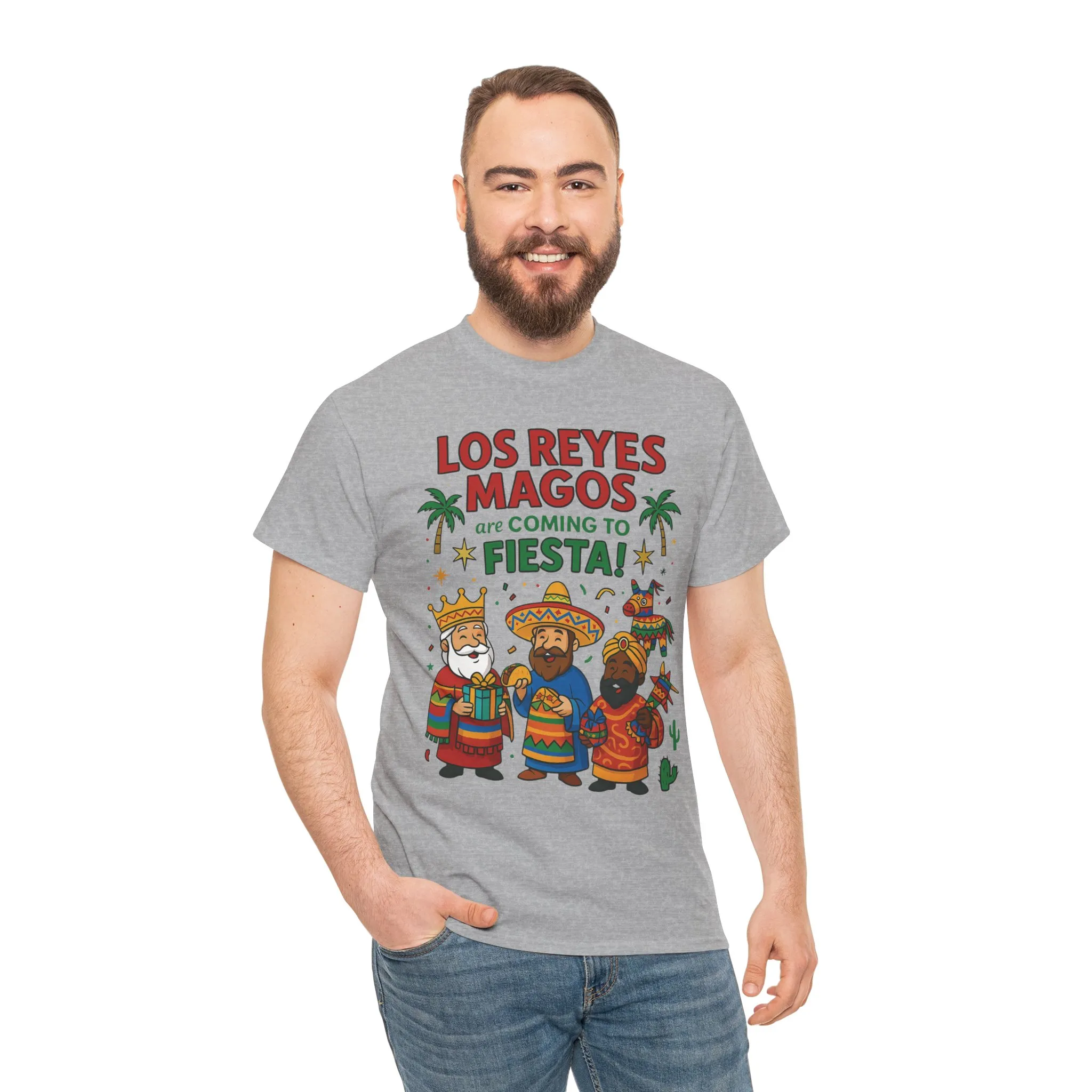 Los Reyes Magos Are Coming to Fiesta!, Funny Three Kings Day Shirt, Día de los Reyes Magos T-Shirt for Christmas Fiesta Lovers