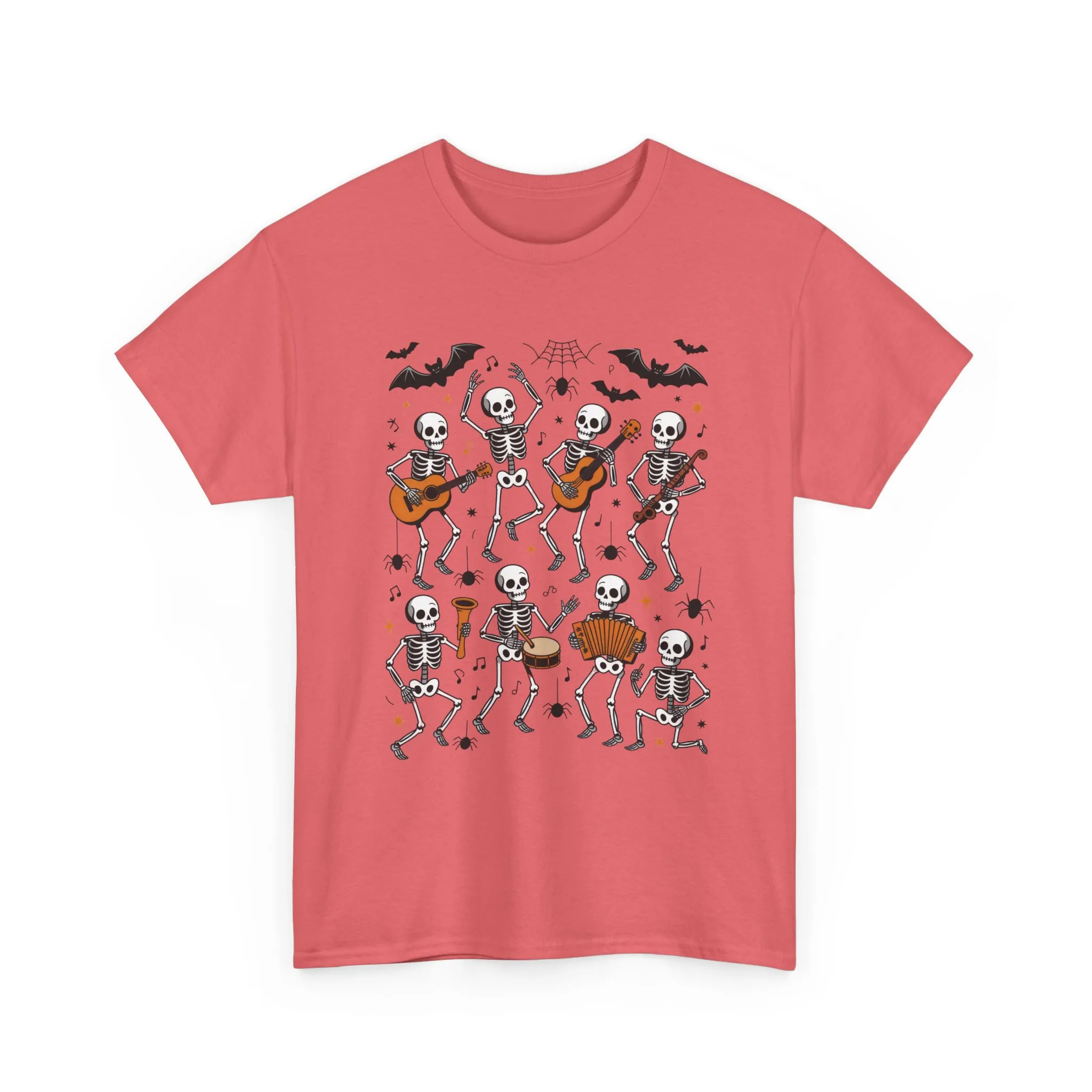 Dancing Skeleton Band Halloween T-Shirt for Women, Funny Spooky Music Tee, Cute Skeleton Party Shirt, Retro Halloween Top Gift Idea - Image 10