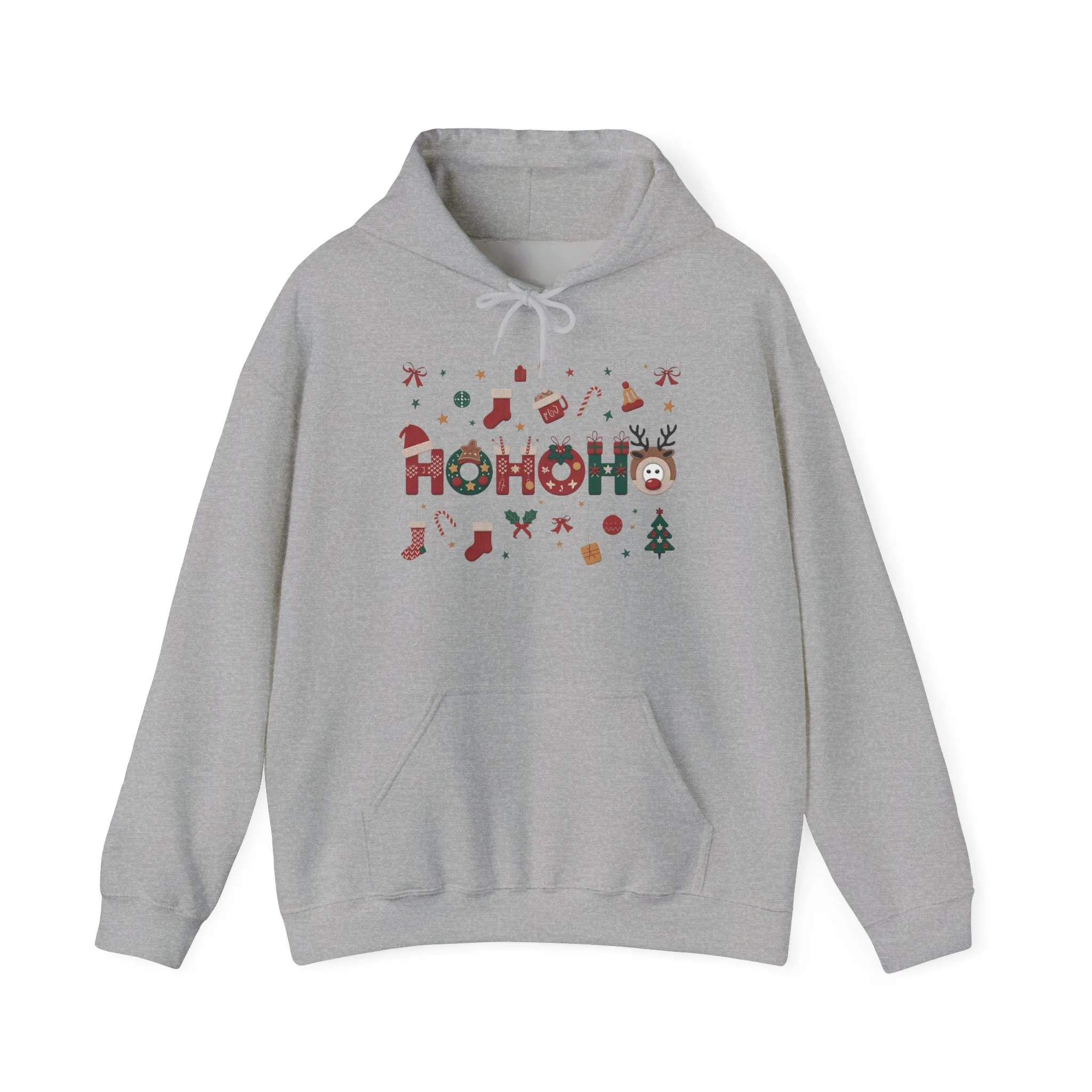 Matching Ho Ho Ho Christmas Sweatshirts, Mom and Daughter Holiday Hoodie Set, Cute Gingerbread - Reindeer Design, Family Christmas Outfits - Image 17