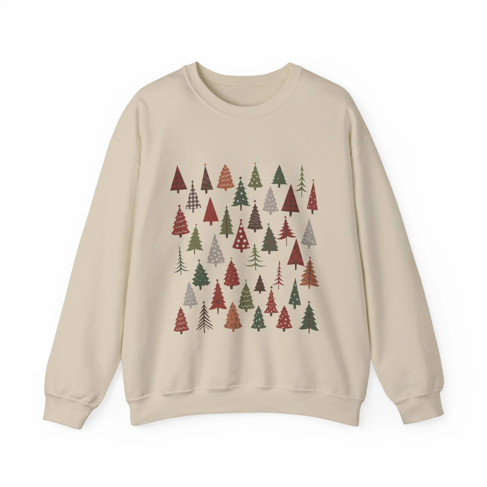 Women's Minimal Christmas Tree Sweatshirt, Rustic Holiday Pullover - Image 10
