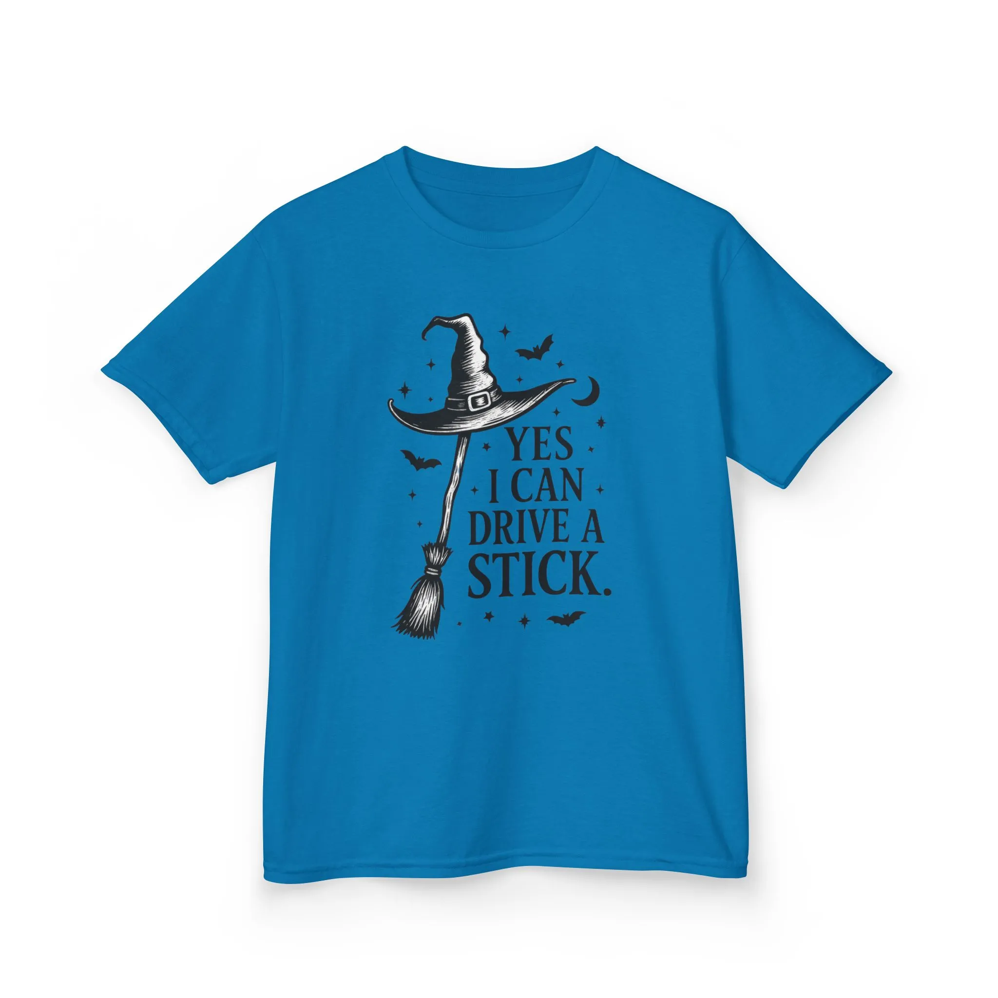 Yes I Can Drive a Stick Girls Witch T-Shirt, Cute Halloween Shirt for Kids, Girls Halloween Tee - Image 9