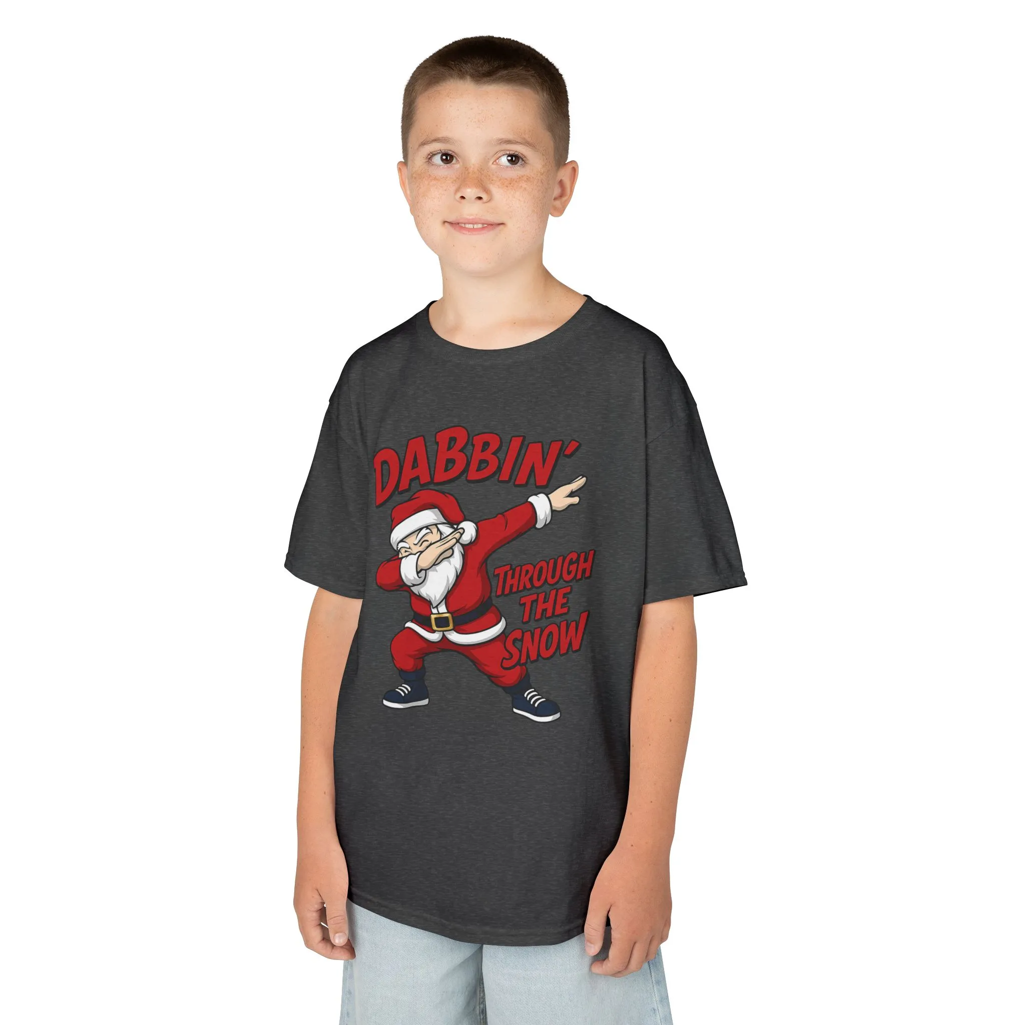 Dabbin Santa Youth Christmas T-Shirt, Funny Holiday Tee for Boys - Image 2