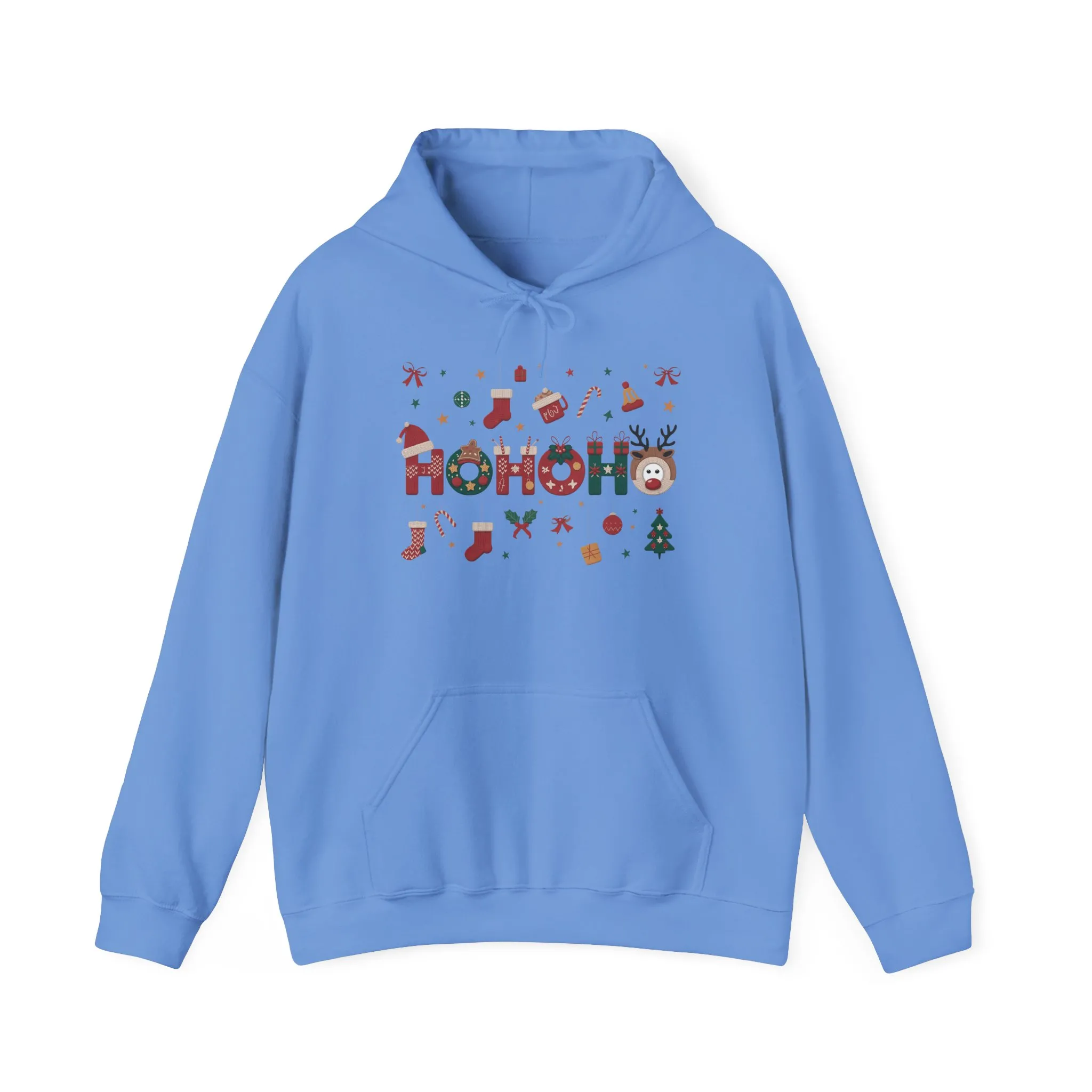 Matching Ho Ho Ho Christmas Sweatshirts, Mom and Daughter Holiday Hoodie Set, Cute Gingerbread - Reindeer Design, Family Christmas Outfits - Image 2
