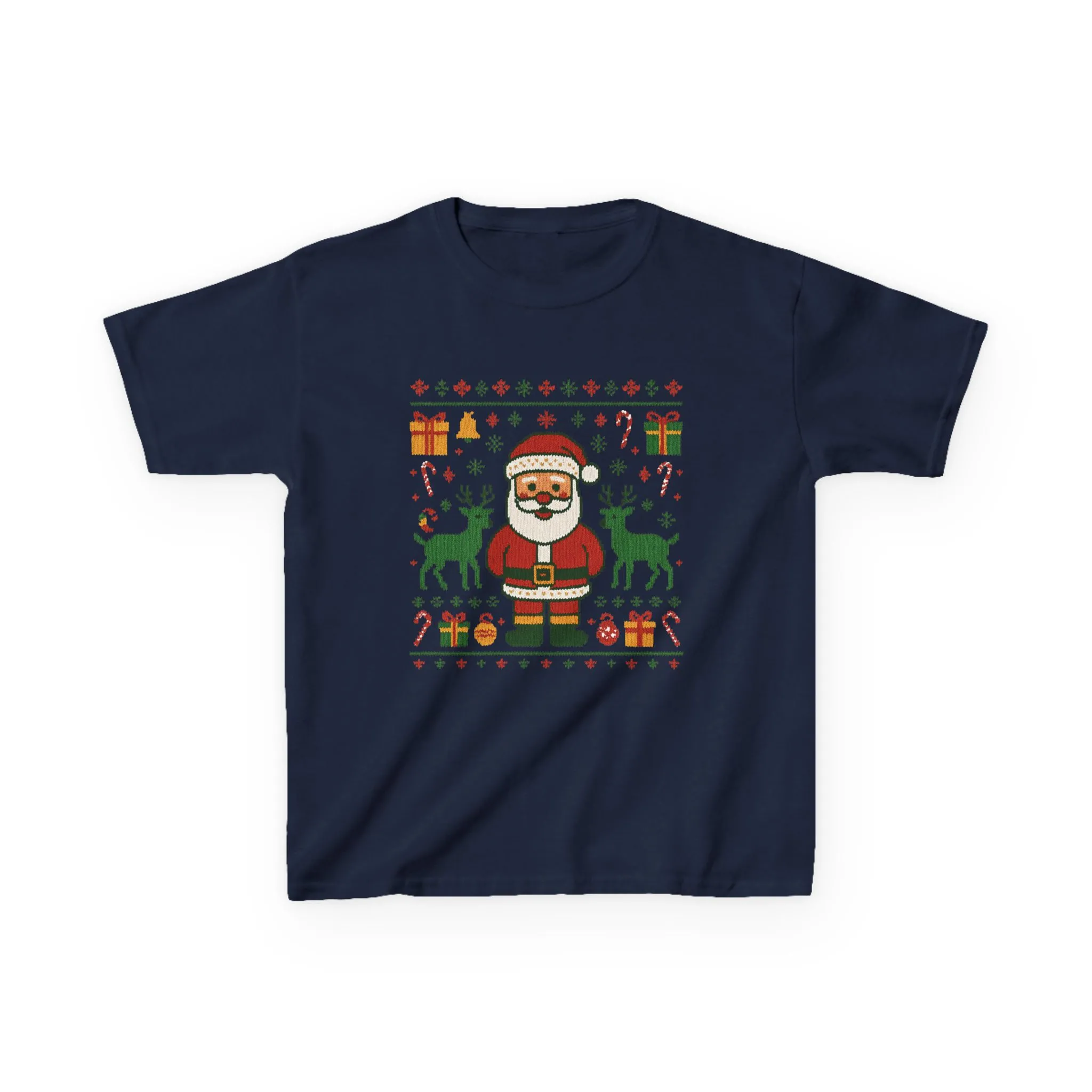 Kids Santa Christmas Shirt, Holiday Style Kids Sweater - Image 13