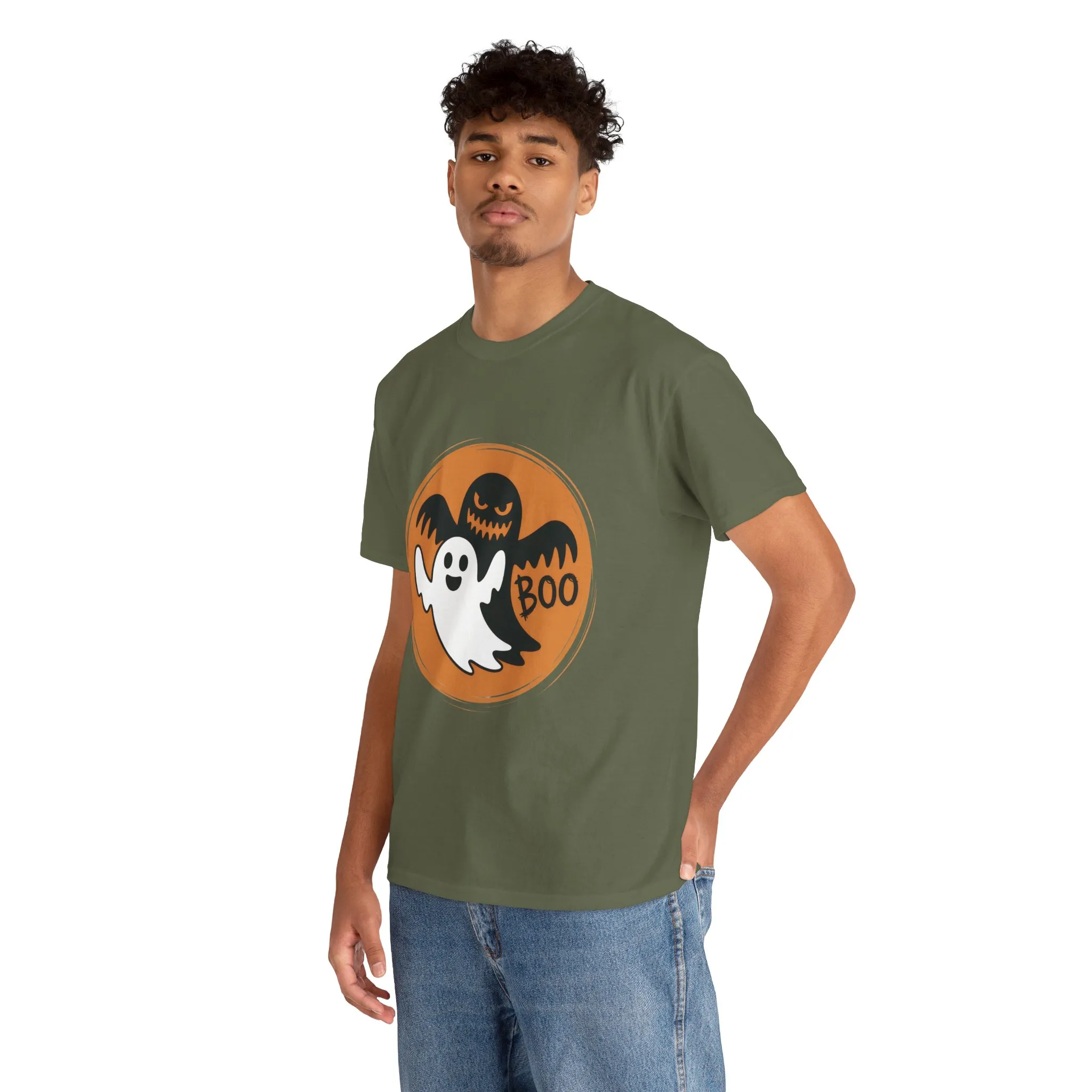 Halloween Ghost Men's T-Shirt, Cute Spooky BOO Tee, Men's Funny Scary Shirt for Men - Image 9