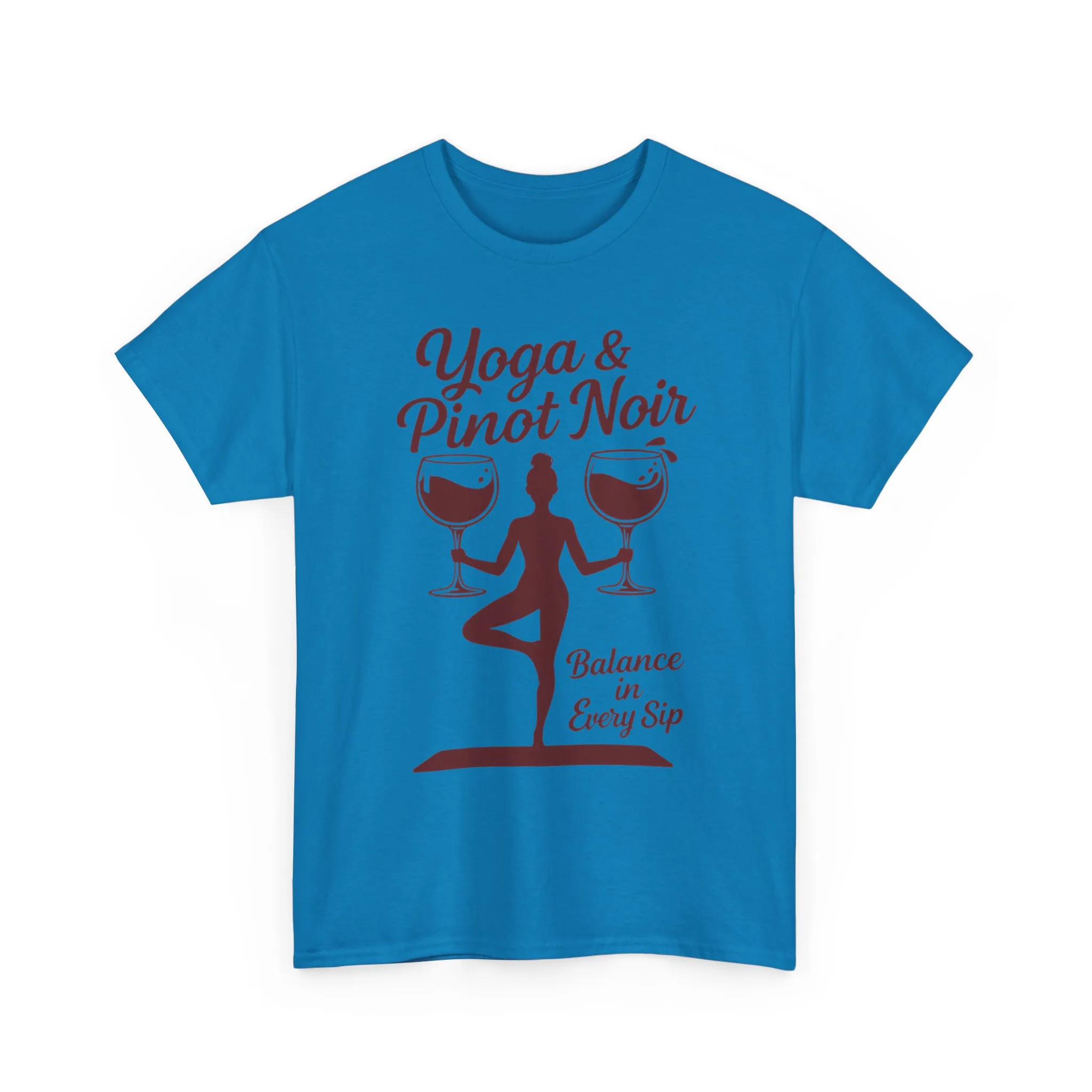 Yoga and Wine Shirt Women, Funny Pinot Noir Tee, Balance in Every Sip Tee, Yoga Lover Gift - Image 19