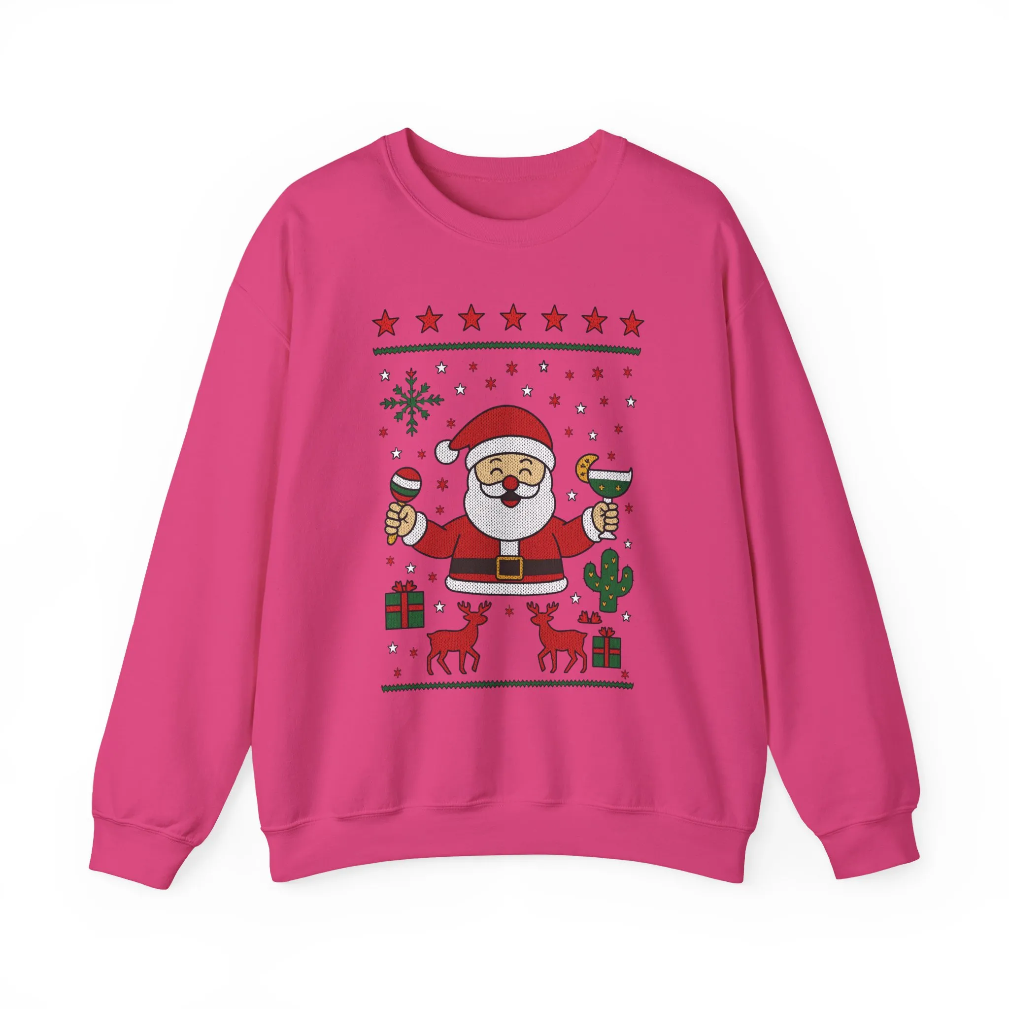 Funny Santa Women's Christmas Sweatshirt, Holiday Party Pullover - Image 22