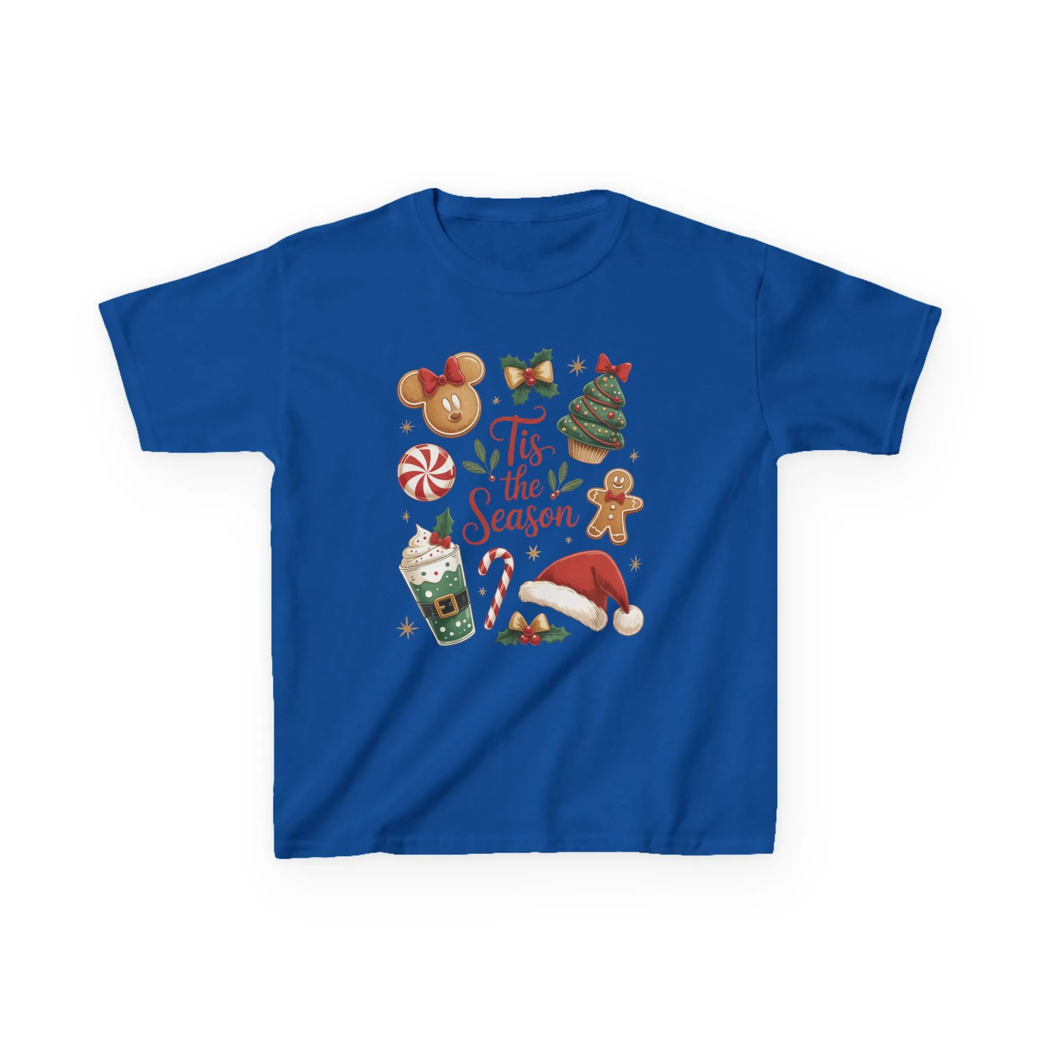 Tis the Season Christmas Shirt for Girls, Cute Holiday Cookie Tee, Kids Heavy Cotton™ Tee - Image 11