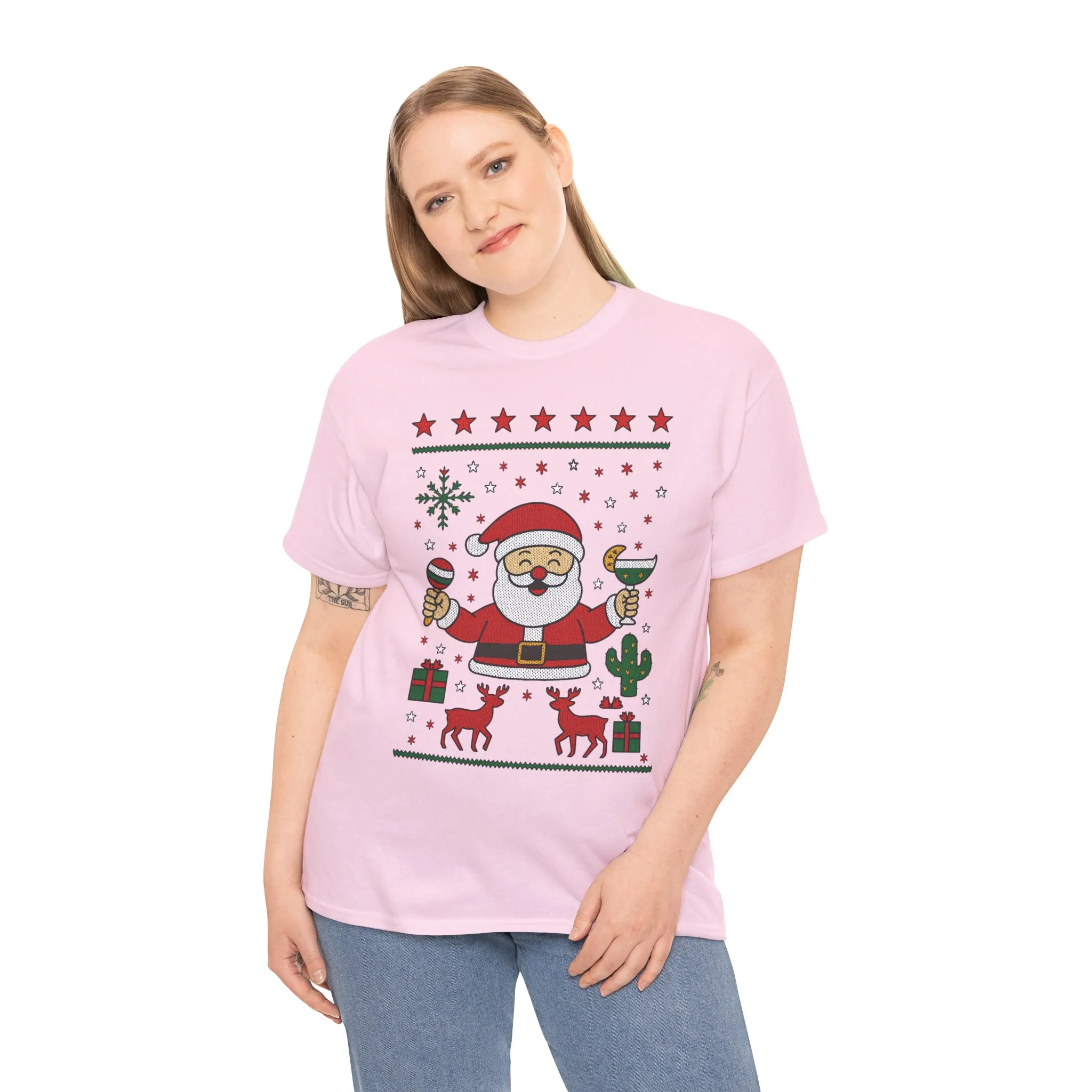 Women's Funny Santa Christmas Shirt, Festive Holiday Party Tee - Image 24
