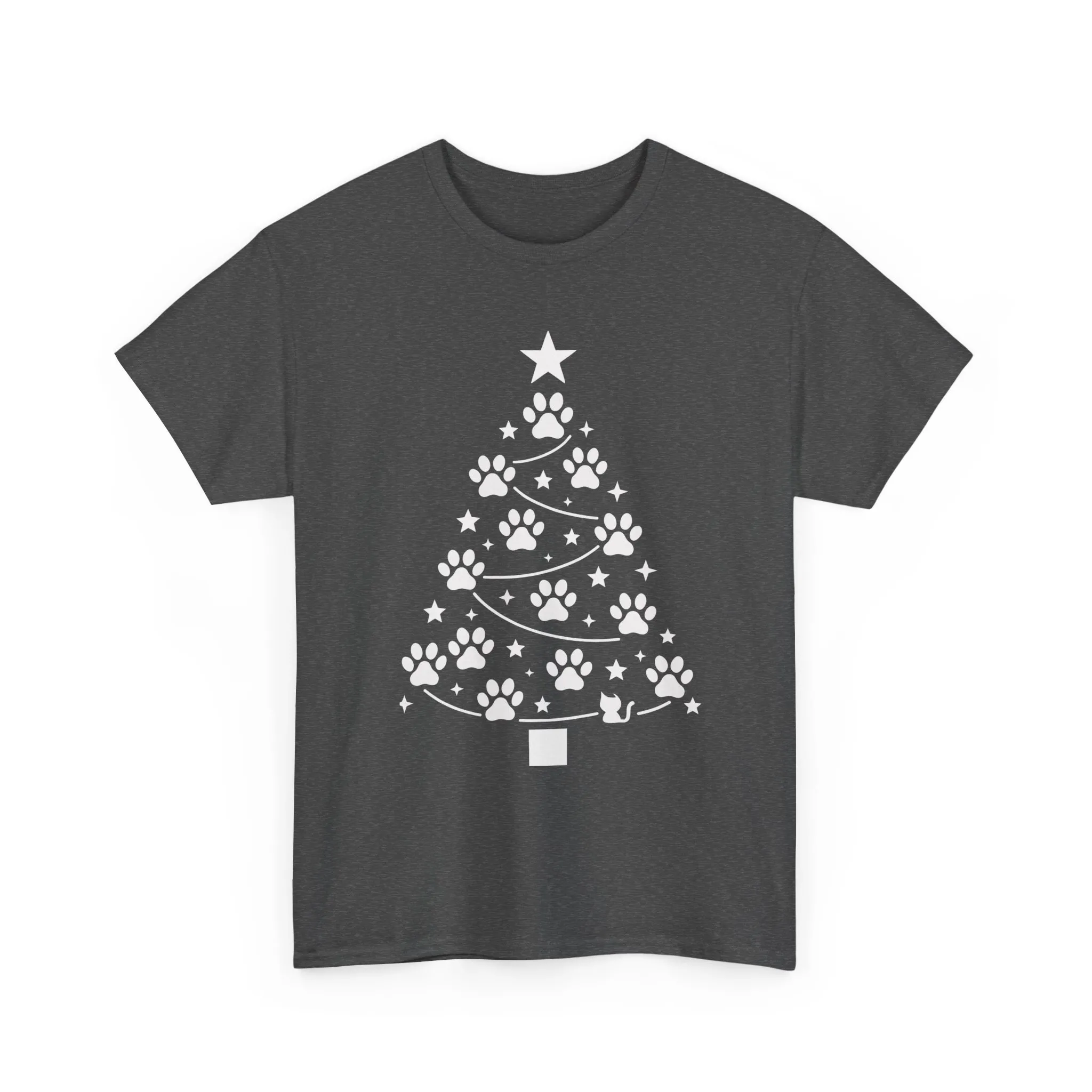 Paw Christmas Tree Women's T-Shirt, Pet Lover Holiday Tee - Image 7