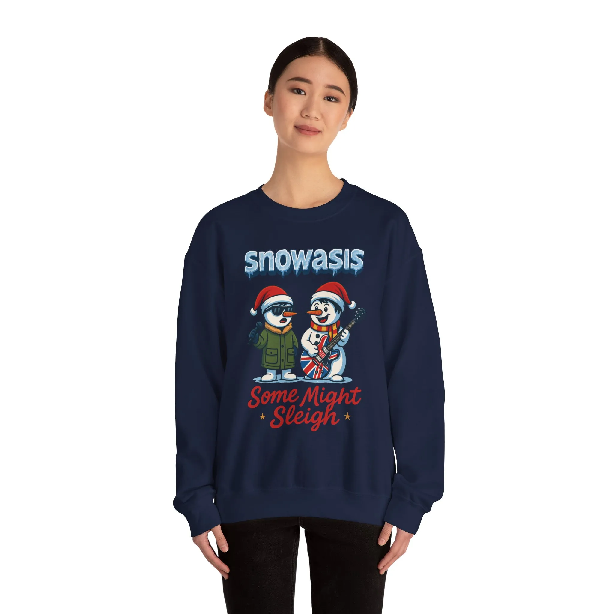 Snowasis Some Might Sleigh Women's Christmas Sweatshirt, Funny Retro Holiday Jumper - Image 20