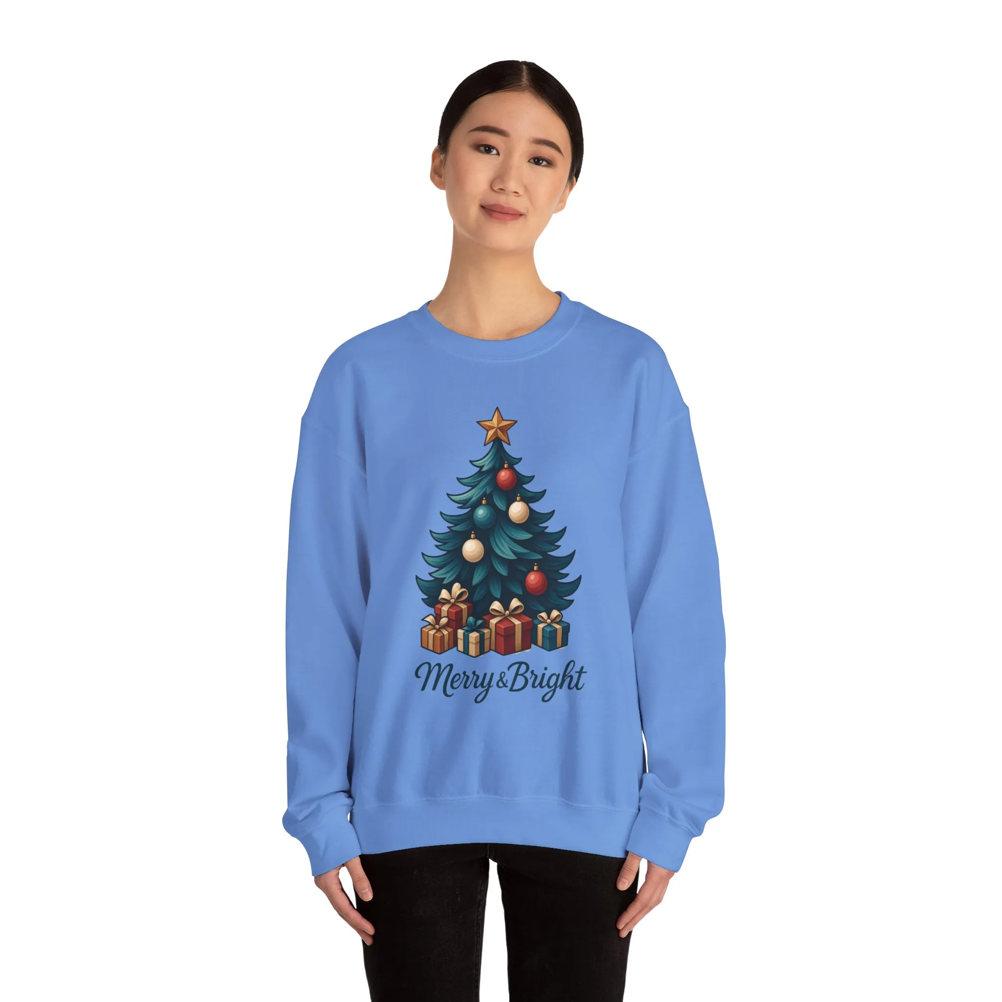Merry & Bright Christmas Sweatshirt, Cozy Holiday Pullover - Image 6