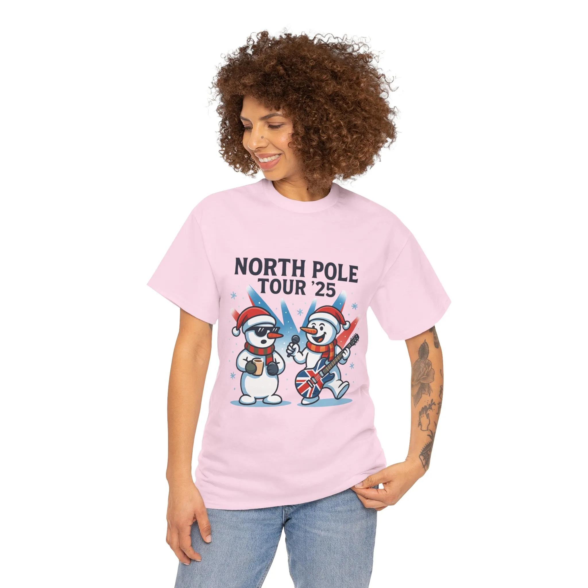 North Pole Tour 25 Women's Christmas T-Shirt, Funny Holiday Music Tee - Image 20