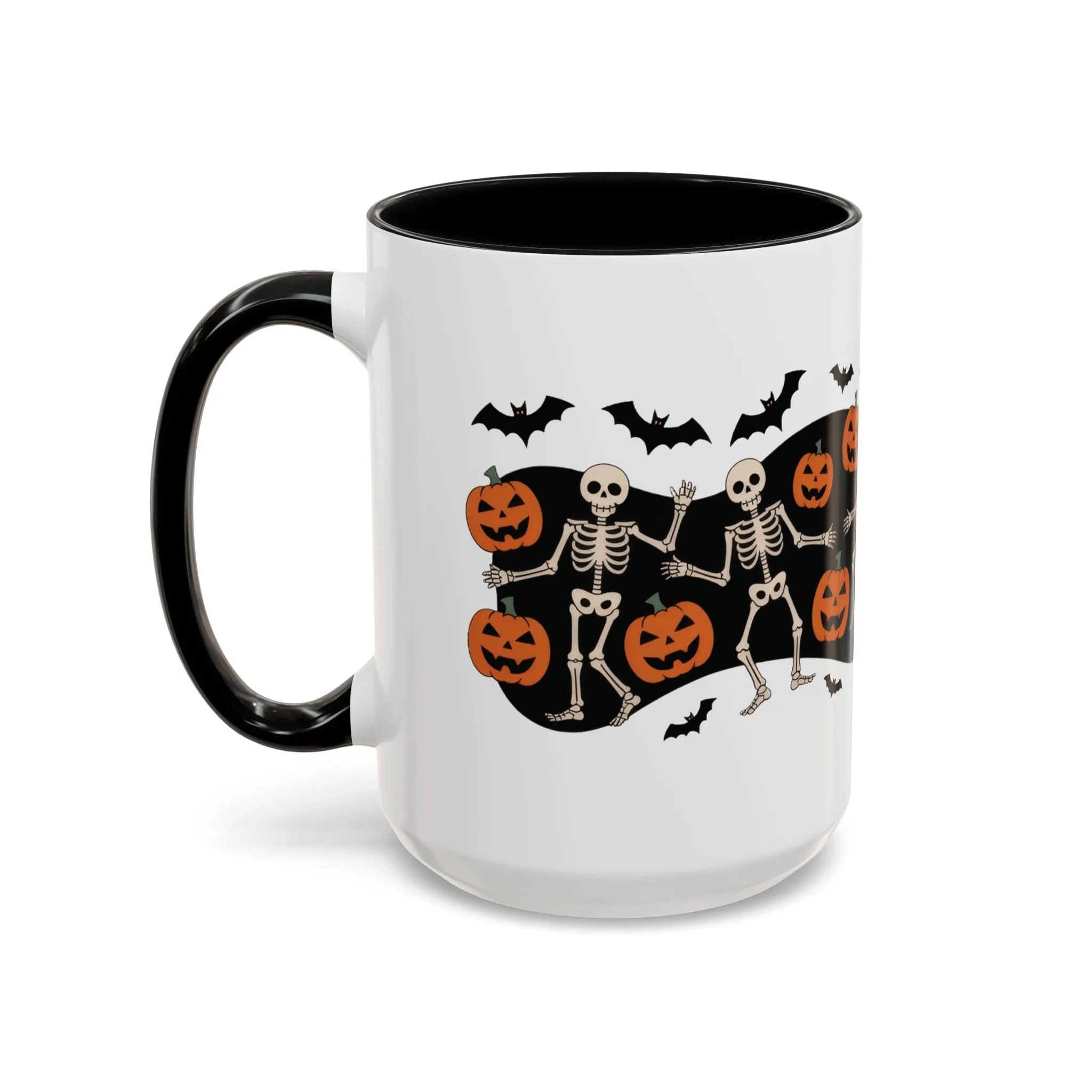Dancing Skeletons Halloween Mug, Funny Spooky Pumpkin Coffee Cup, Cute Skeleton Dance Mug, Festive Fall Gift, Accent Coffee Mug (11, 15oz) - Image 13
