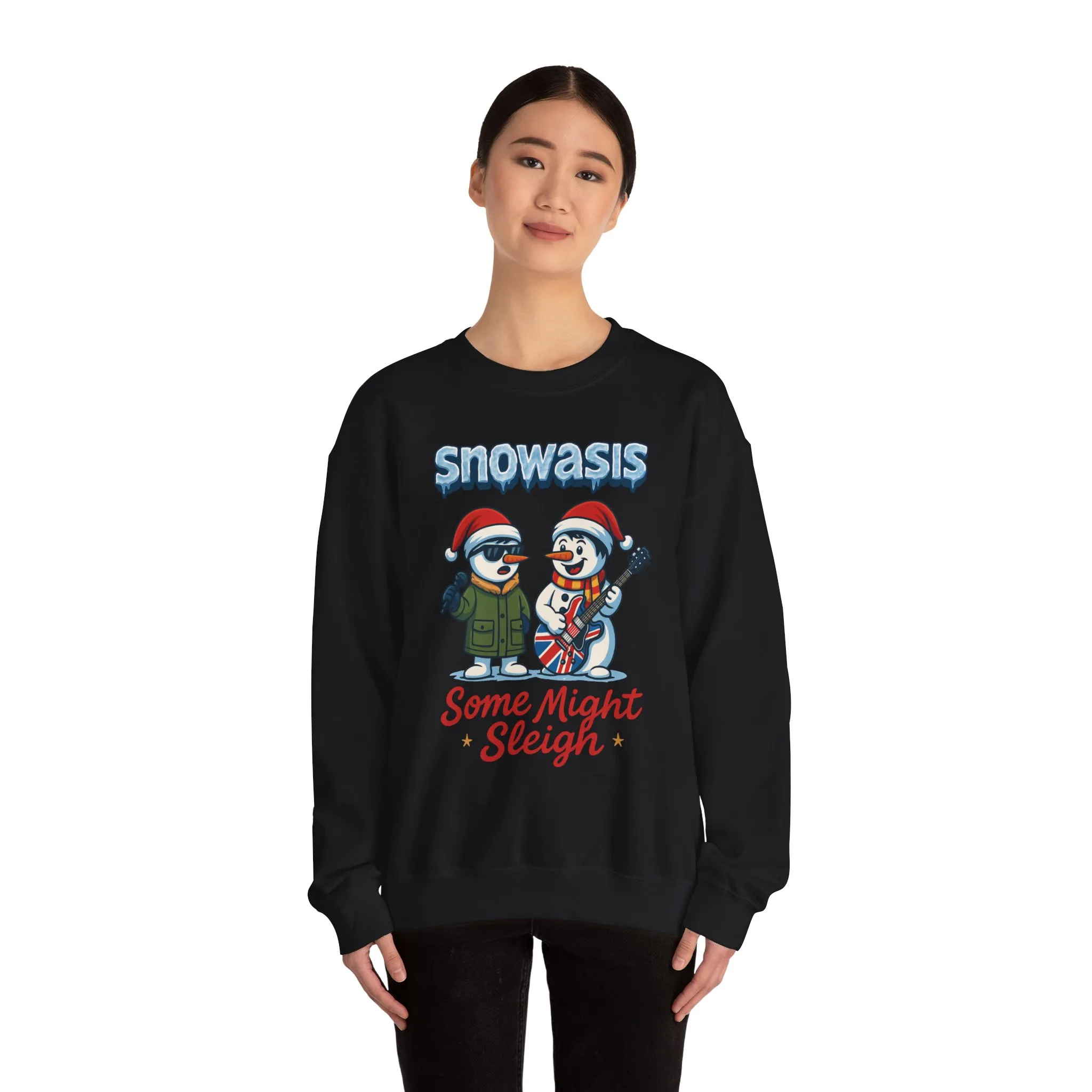 Snowasis Some Might Sleigh Women's Christmas Sweatshirt, Funny Retro Holiday Jumper - Image 5