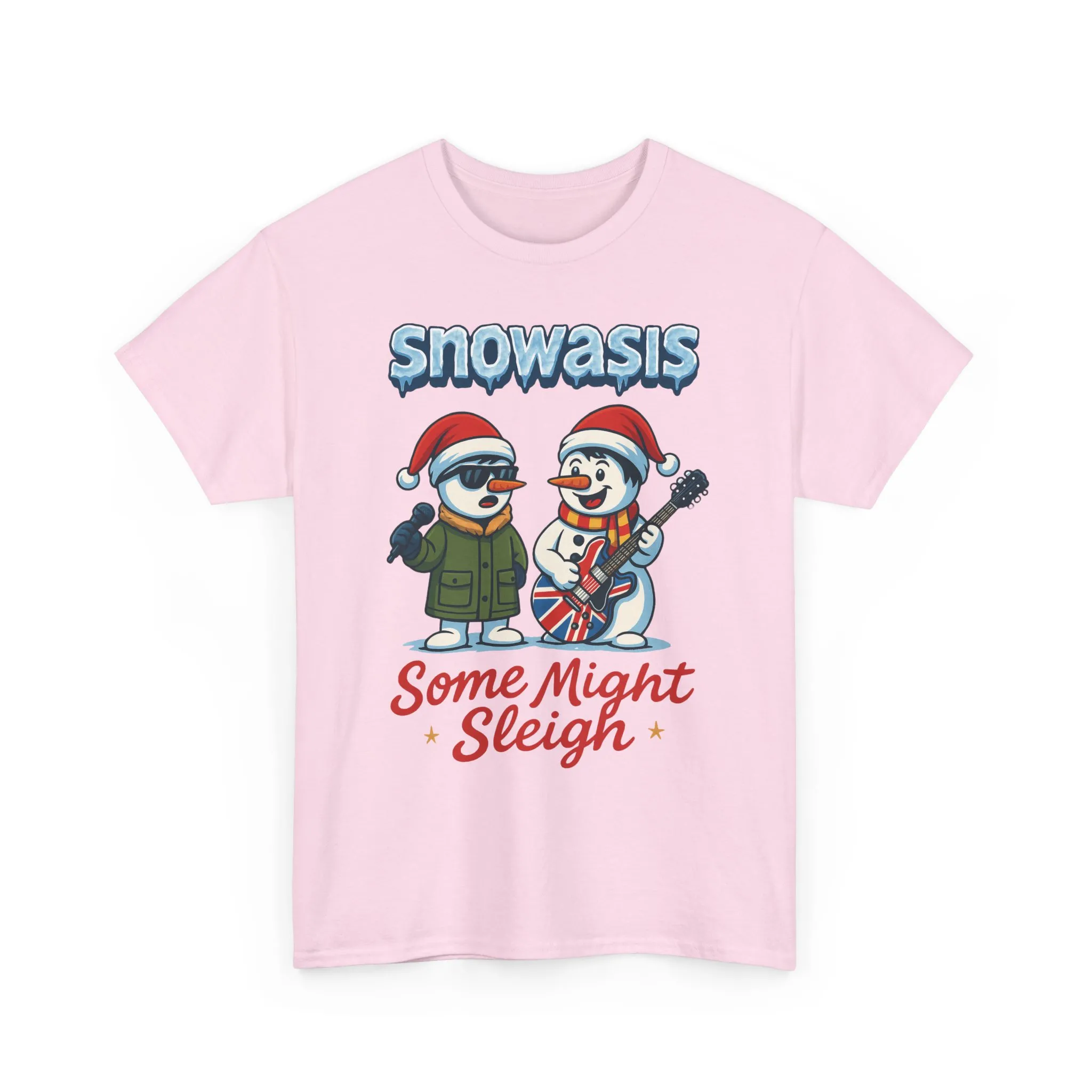 Funny Snowasis Women's Christmas T-Shirt, Retro Music Holiday Tee - Image 25