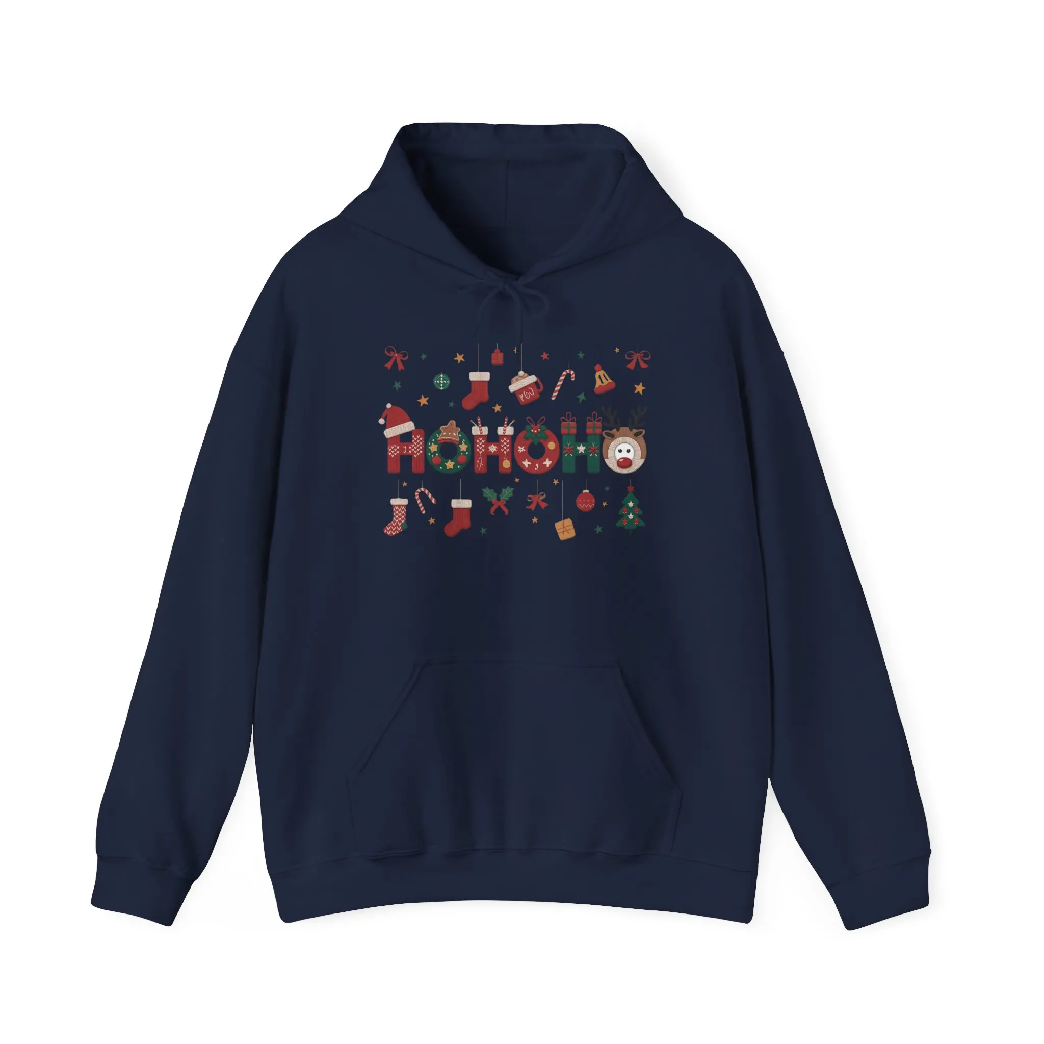 Matching Ho Ho Ho Christmas Sweatshirts, Mom and Daughter Holiday Hoodie Set, Cute Gingerbread - Reindeer Design, Family Christmas Outfits - Image 29