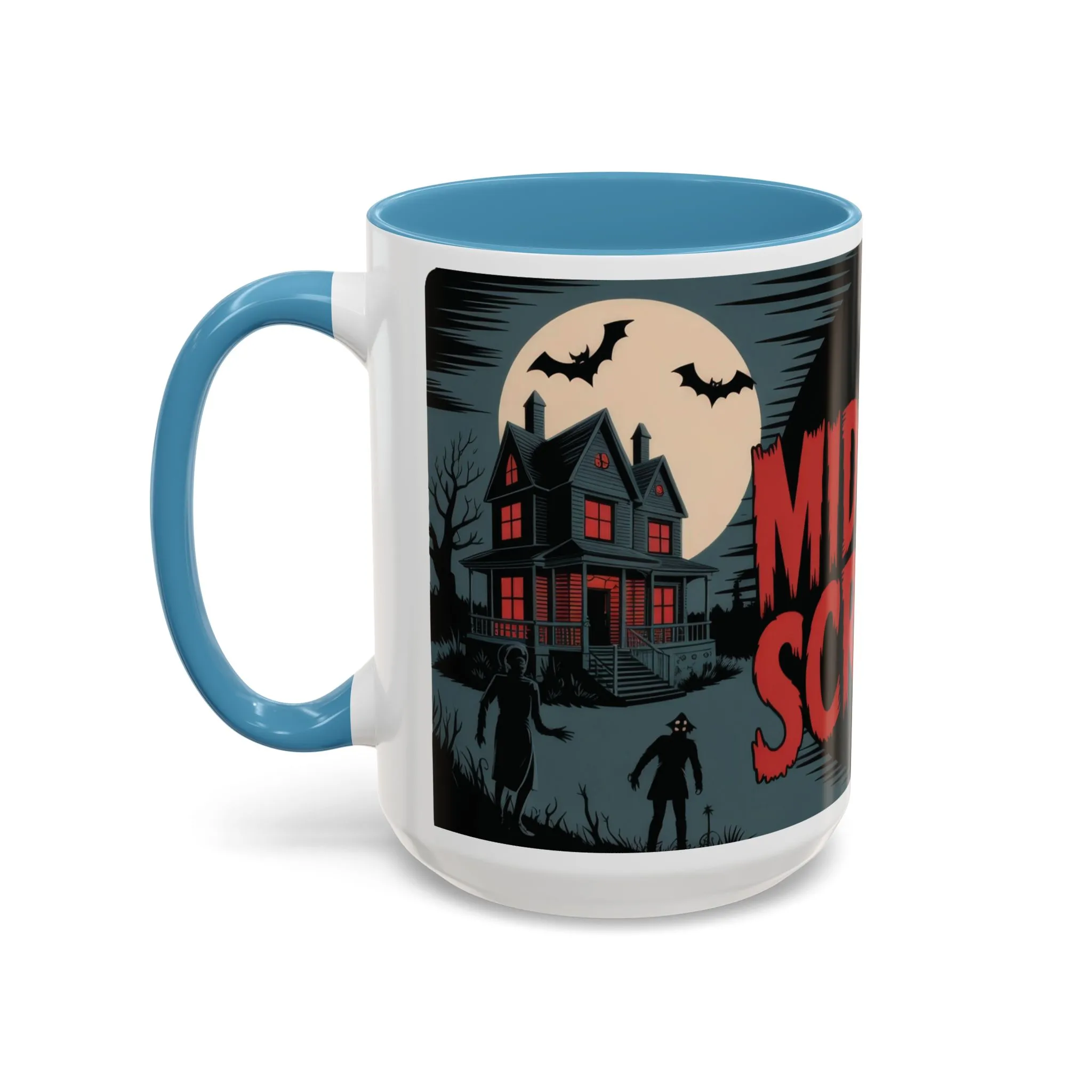 Midnight Screams Mug, Retro Horror Movie Poster Coffee Cup, Gothic Halloween Gift for Horror Lovers, Accent Coffee Mug (11, 15oz) - Image 23