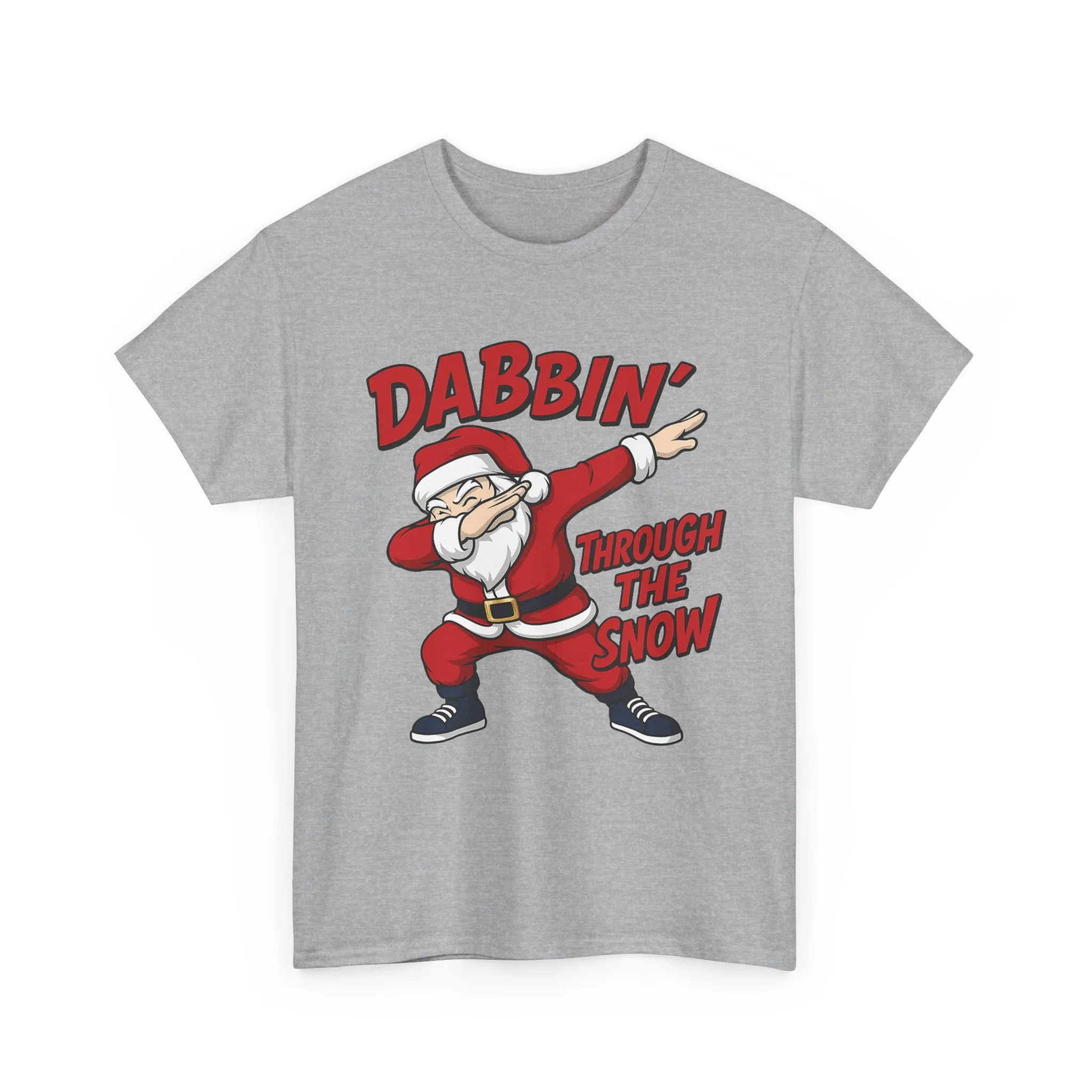 Dabbin Through The Snow Santa Men's Christmas T-Shirt, Funny Holiday Tee - Image 9