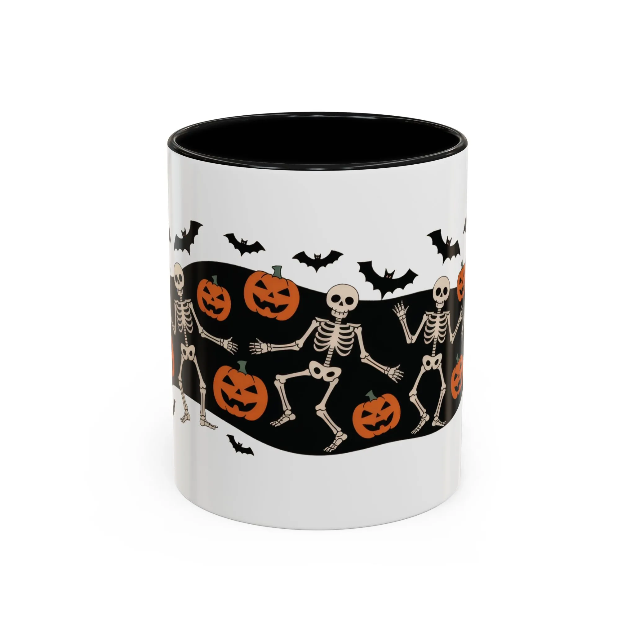 Dancing Skeletons Halloween Mug, Funny Spooky Pumpkin Coffee Cup, Cute Skeleton Dance Mug, Festive Fall Gift, Accent Coffee Mug (11, 15oz) - Image 6