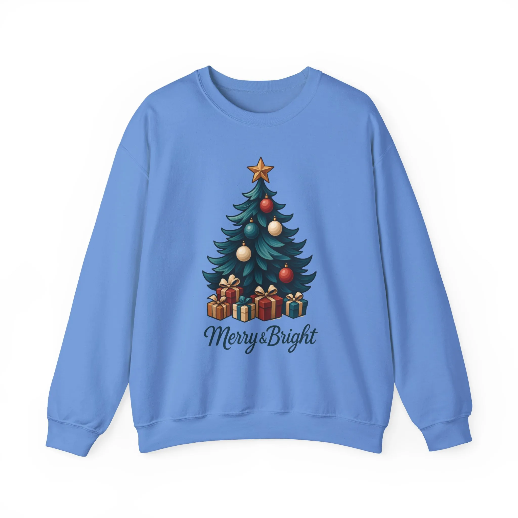 Merry & Bright Christmas Sweatshirt, Cozy Holiday Pullover - Image 4