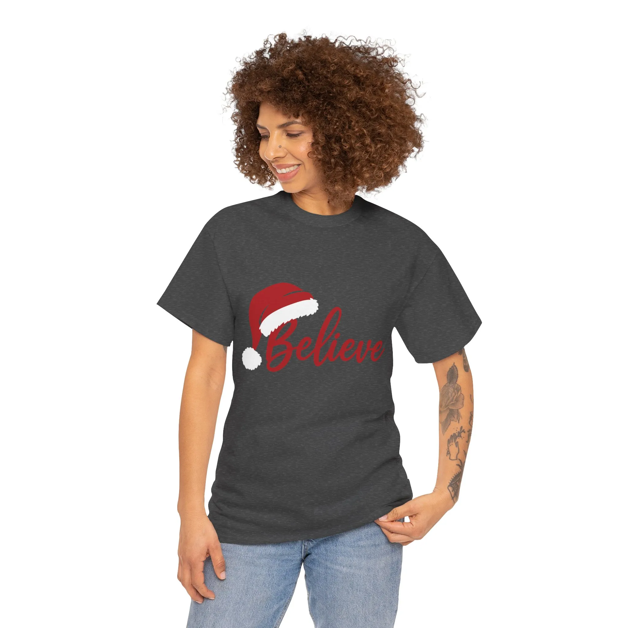 Believe Christmas Women's Shirt, Minimalist Holiday Tee - Image 11