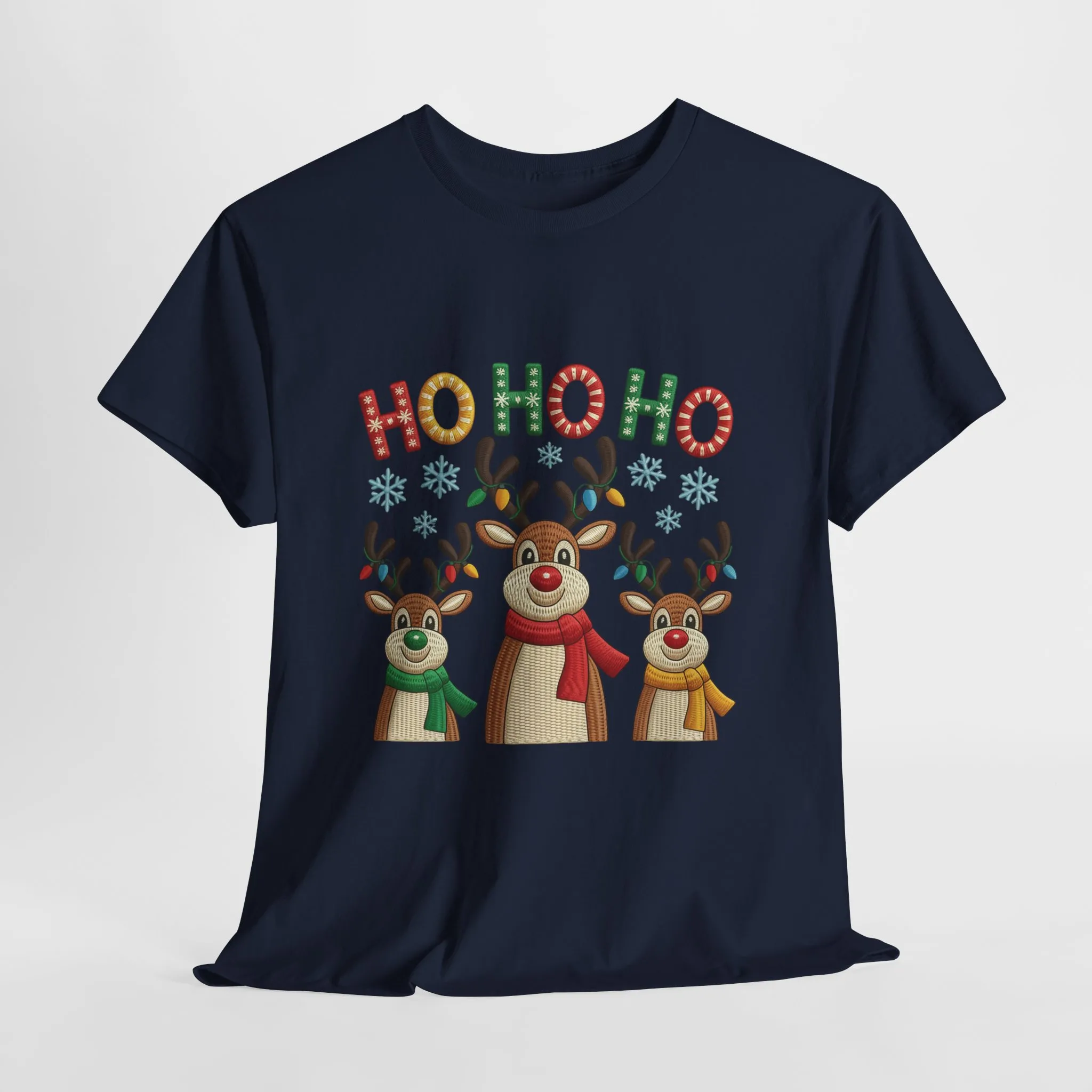 Ho Ho Ho Reindeer T-Shirt, Cute Christmas Tee for Women - Image 16