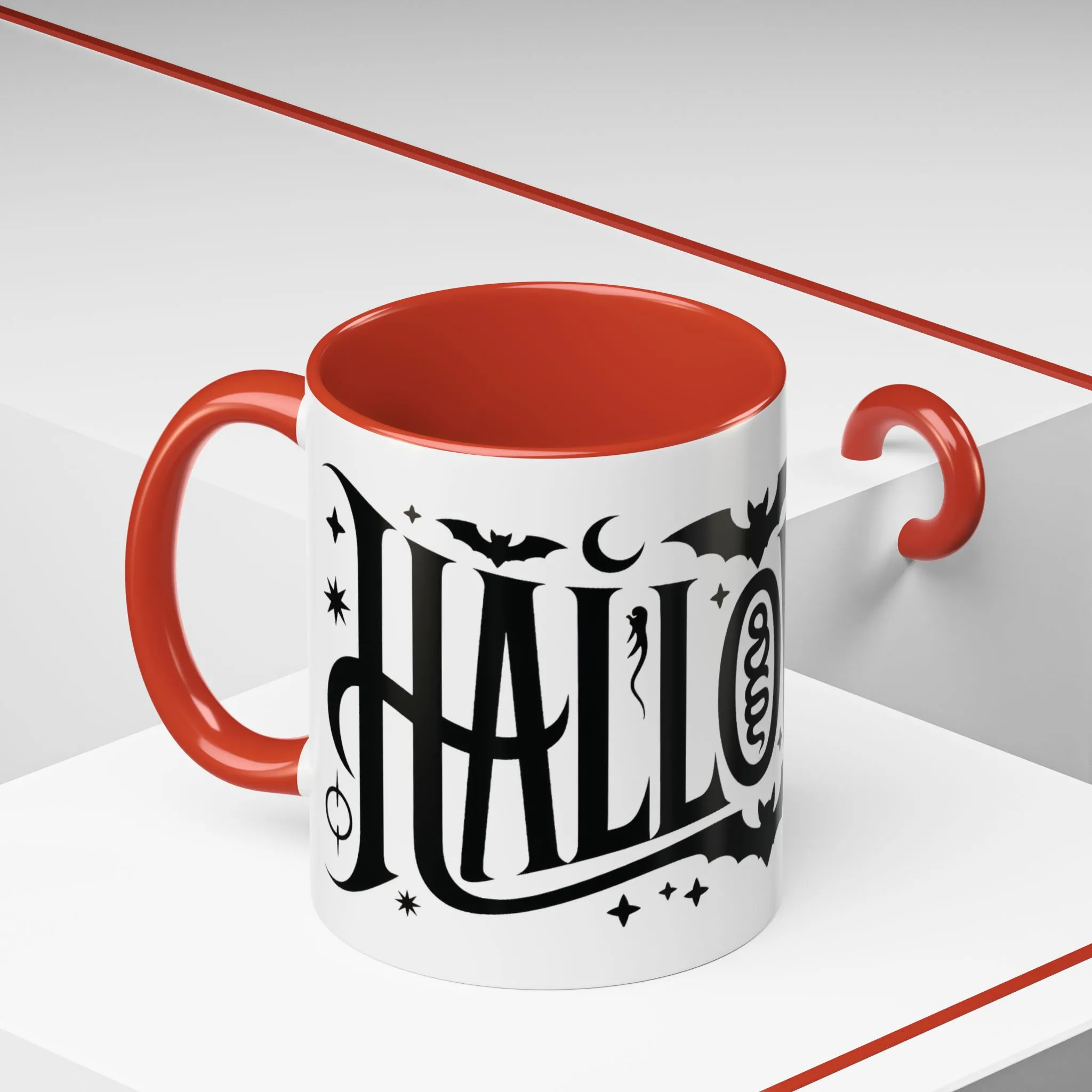 Gothic Halloween Mug, Vintage Typography Coffee Cup, Retro Spooky Aesthetic Gift, Minimal Witchy Academia Drinkware, Coffee Mug (11, 15oz) - Image 15