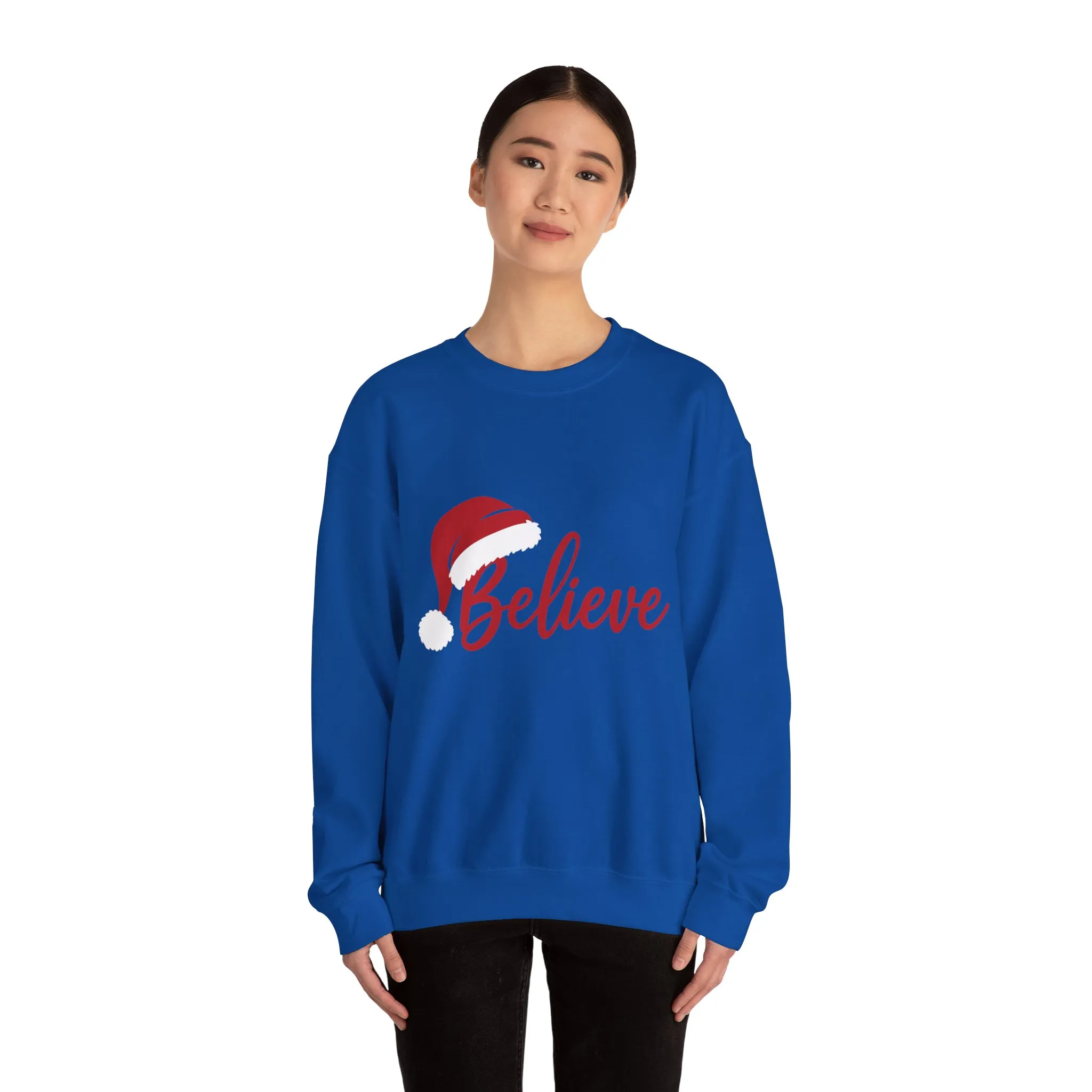 Believe Christmas Women's Sweatshirt, Minimalist Holiday Crewneck, Cozy Sweatshirt for Women - Image 14