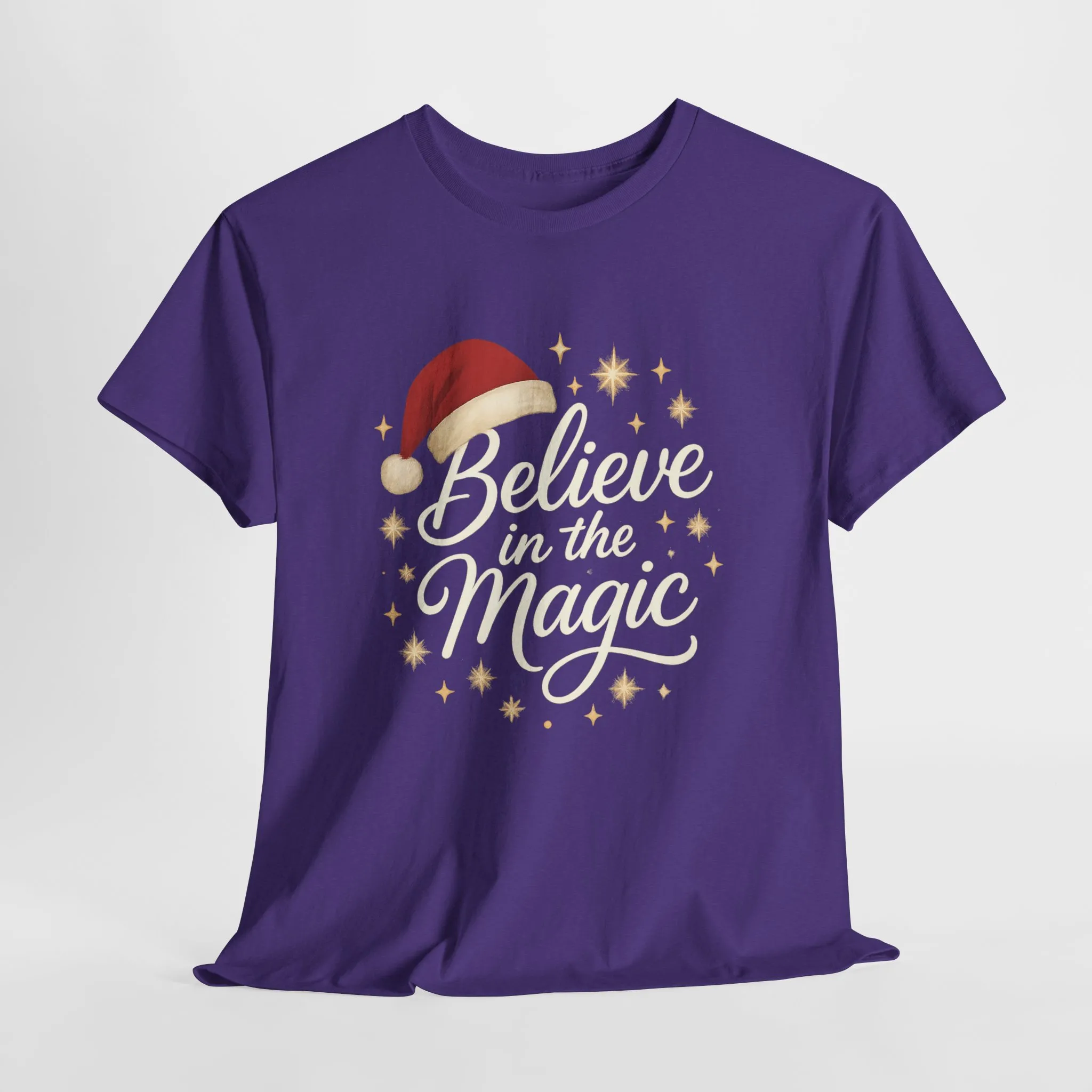 Believe in the Magic Christmas Women's Shirt, Santa Hat Holiday Tee - Image 22
