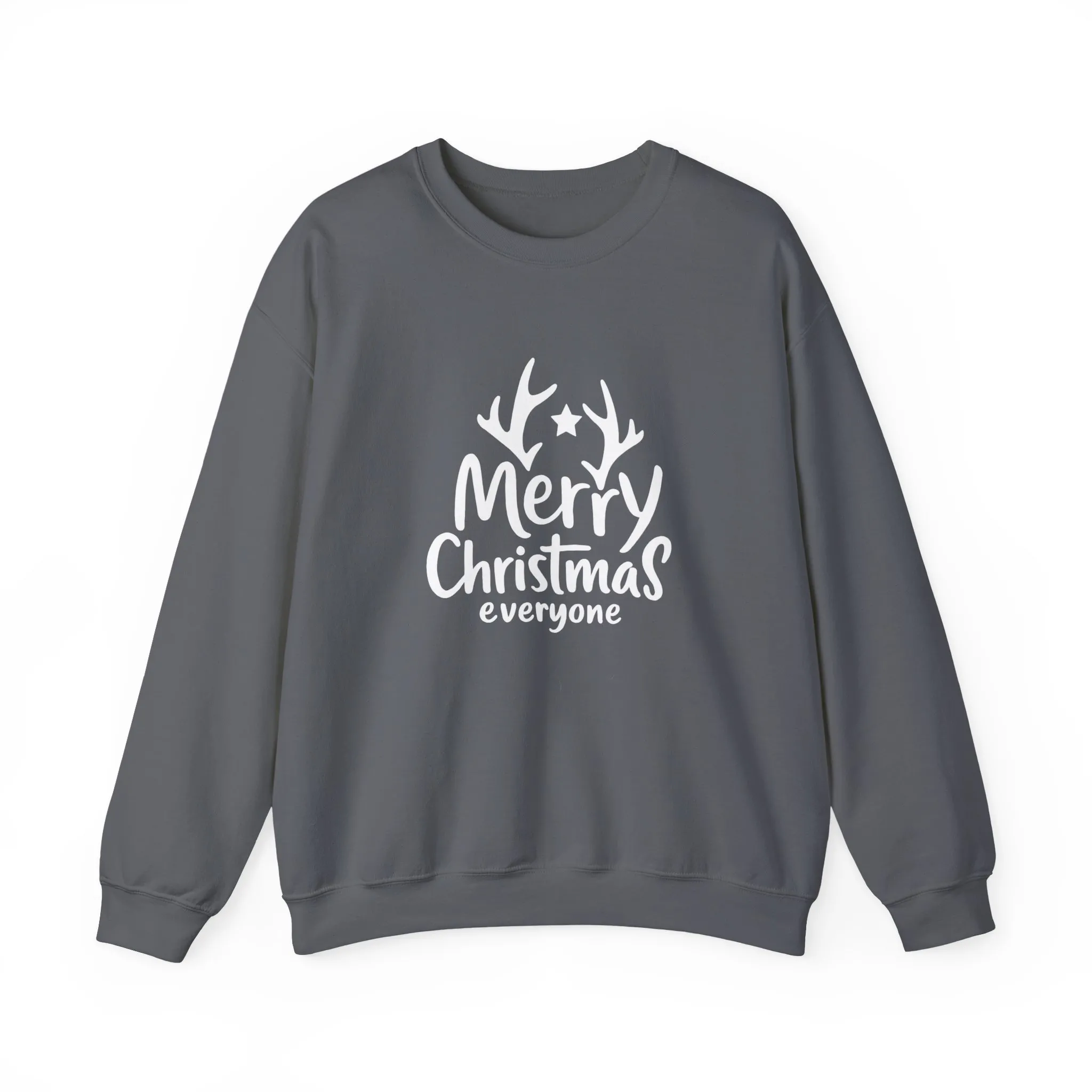 Merry Christmas Everyone Men's Sweatshirt, Classic Holiday Pullover, Minimal Winter Style Crewneck Sweatshirt - Image 10