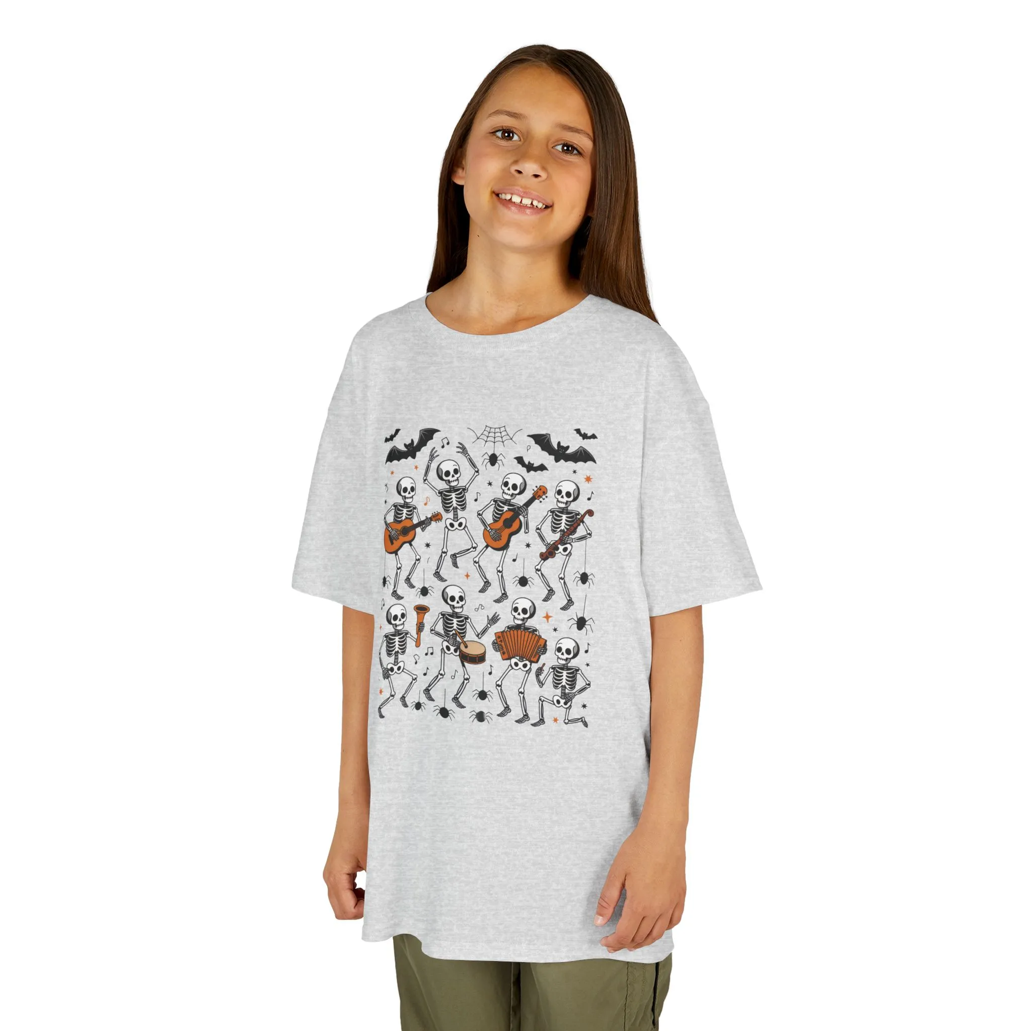Cute Dancing Skeleton Halloween T-Shirt for Girls Boys, Funny Spooky Band Tee, Kids Halloween Party Top, Cute Fall Outfit Gift - Image 8