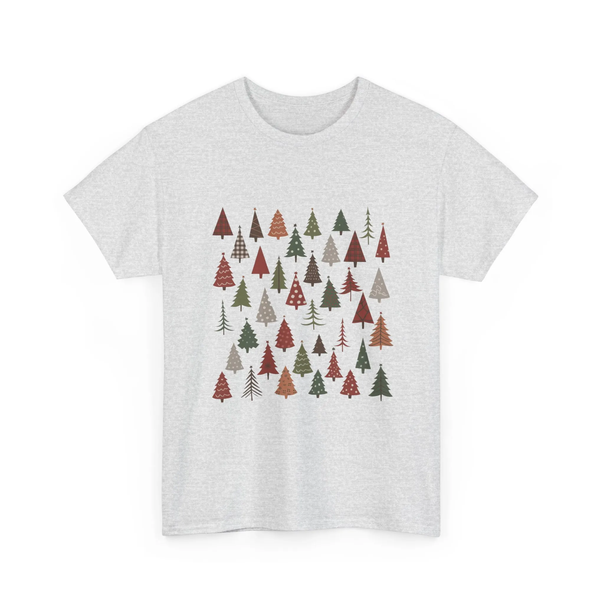 Minimal Christmas Tree T-Shirt, Boho Holiday Tee for Women - Image 2
