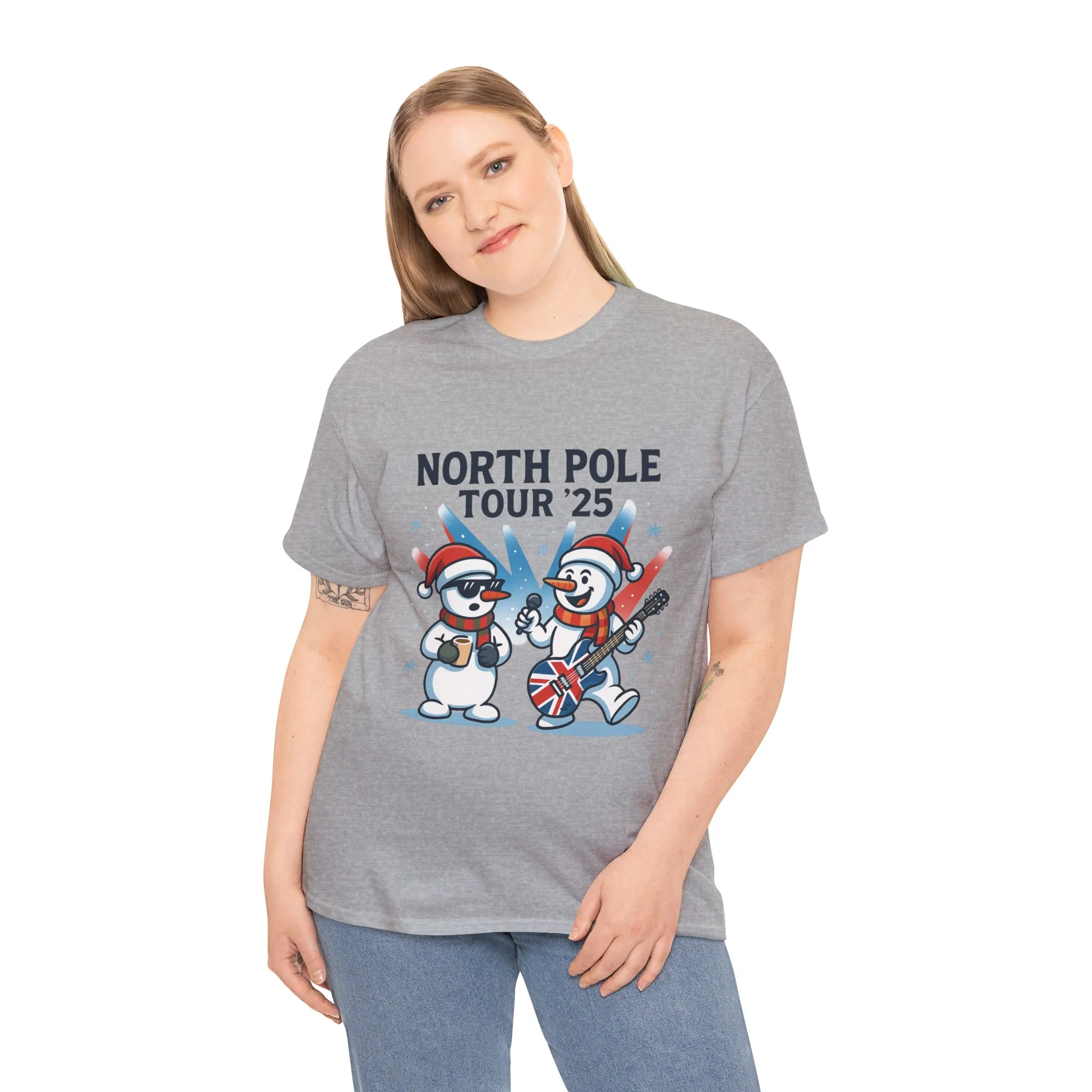 North Pole Tour 25 Women's Christmas T-Shirt, Funny Holiday Music Tee - Image 6