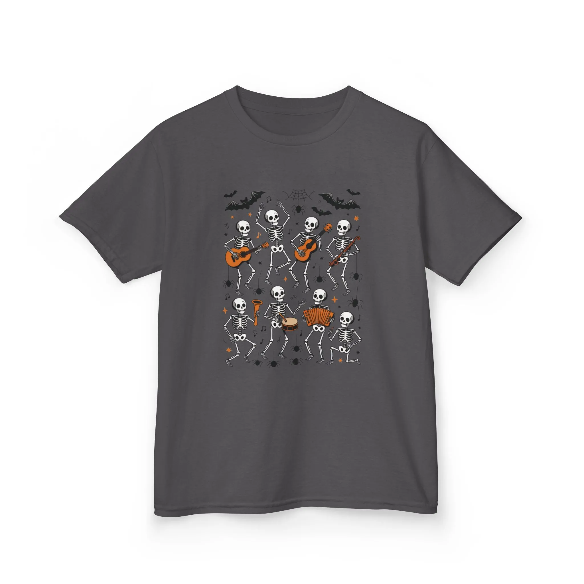 Cute Dancing Skeleton Halloween T-Shirt for Girls Boys, Funny Spooky Band Tee, Kids Halloween Party Top, Cute Fall Outfit Gift