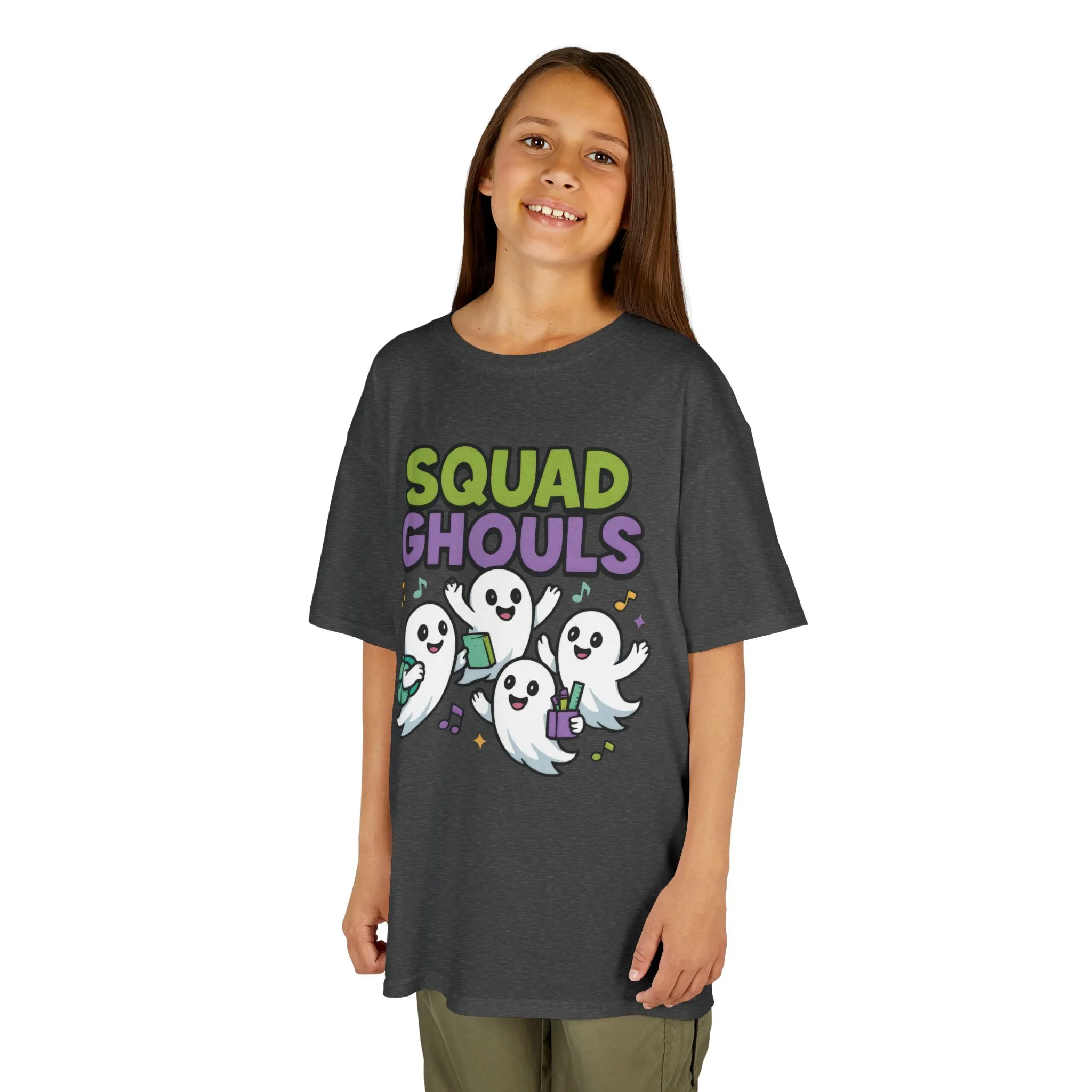Kids Squad Ghouls T-Shirt, Cute Ghost Friends School Shirt, Halloween Back to School Tee for Boys & Girls - Image 8