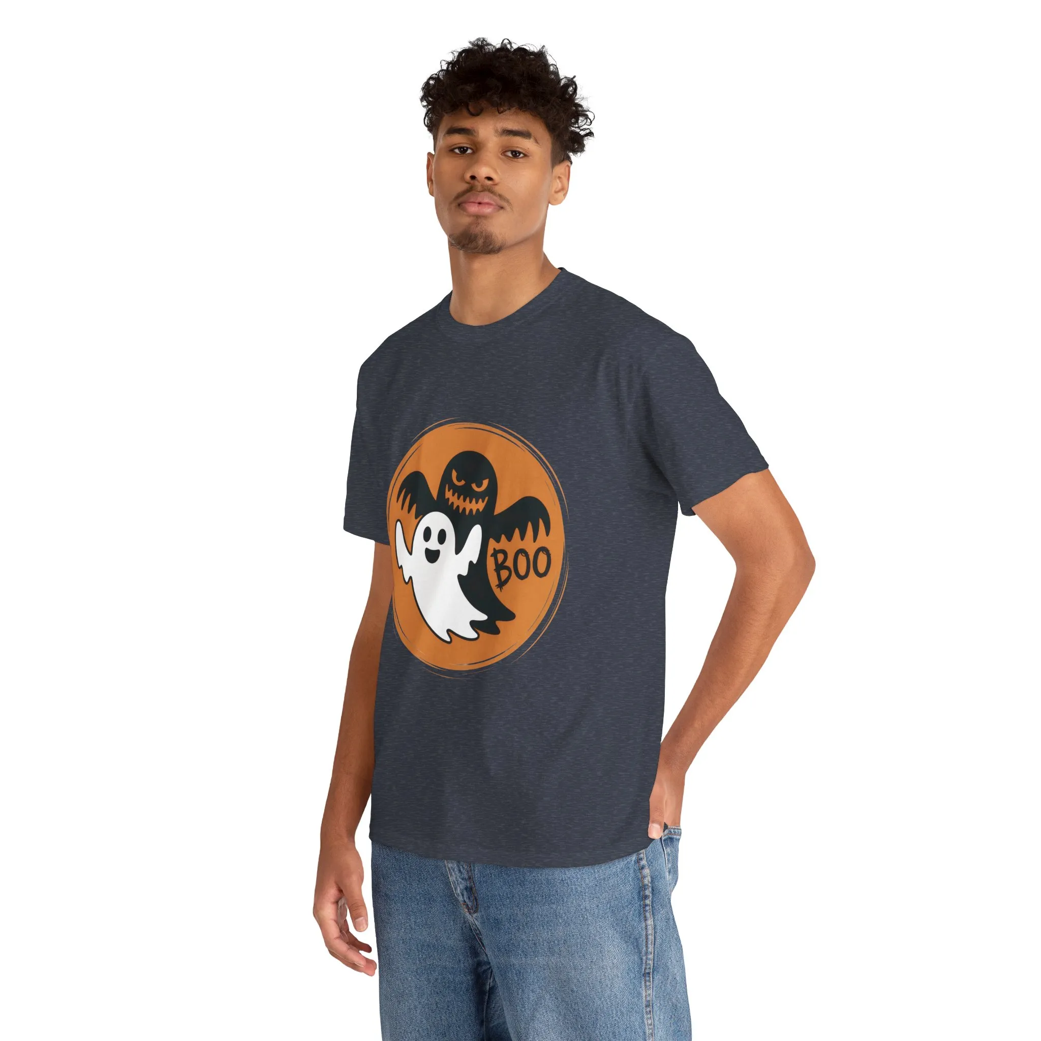 Halloween Ghost Men's T-Shirt, Cute Spooky BOO Tee, Men's Funny Scary Shirt for Men - Image 24