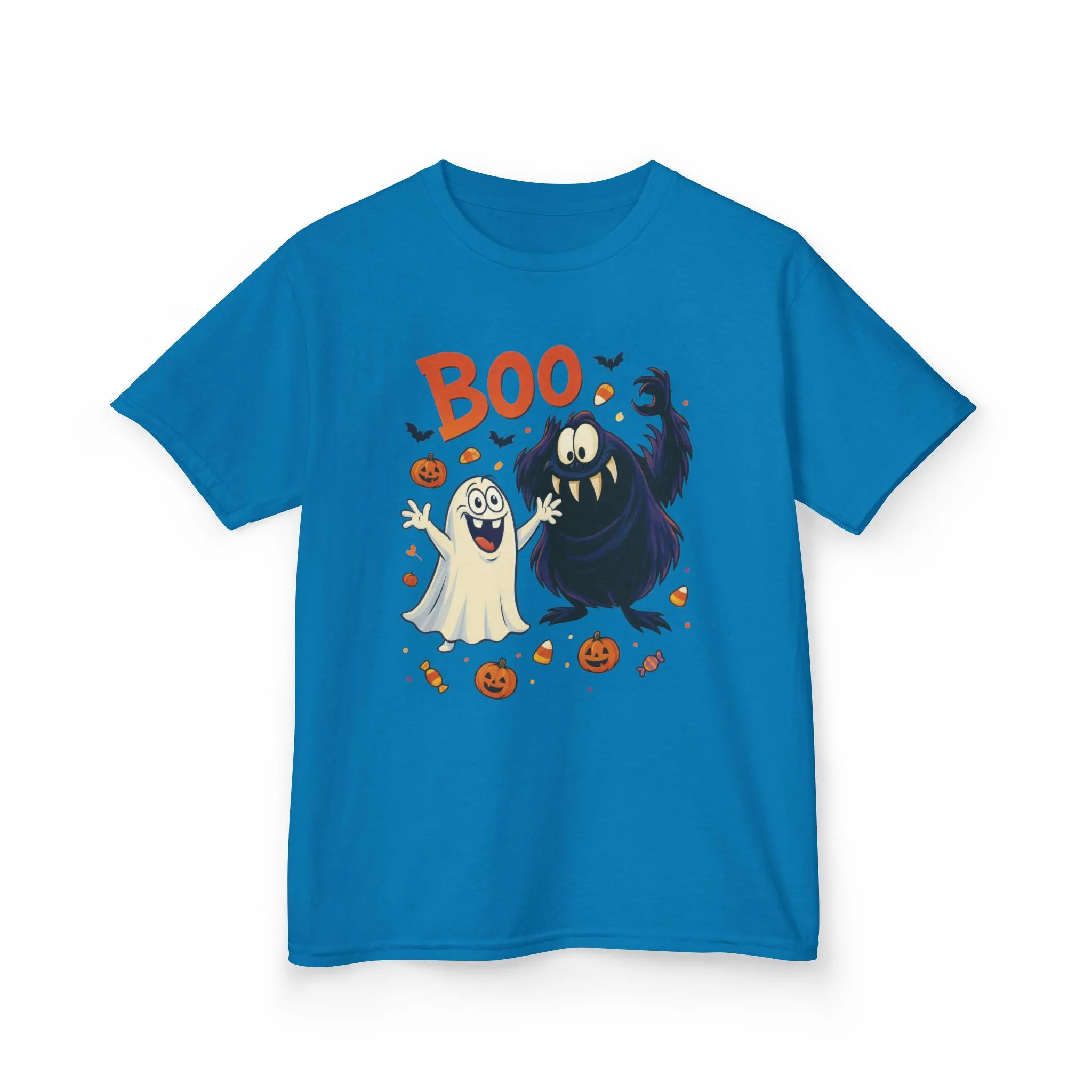 Kids Halloween T-Shirt BOO! Cute Ghost Monster Shirt, Funny Spooky Graphic Tee for Boys Girls, Halloween Costume Gift - Image 7