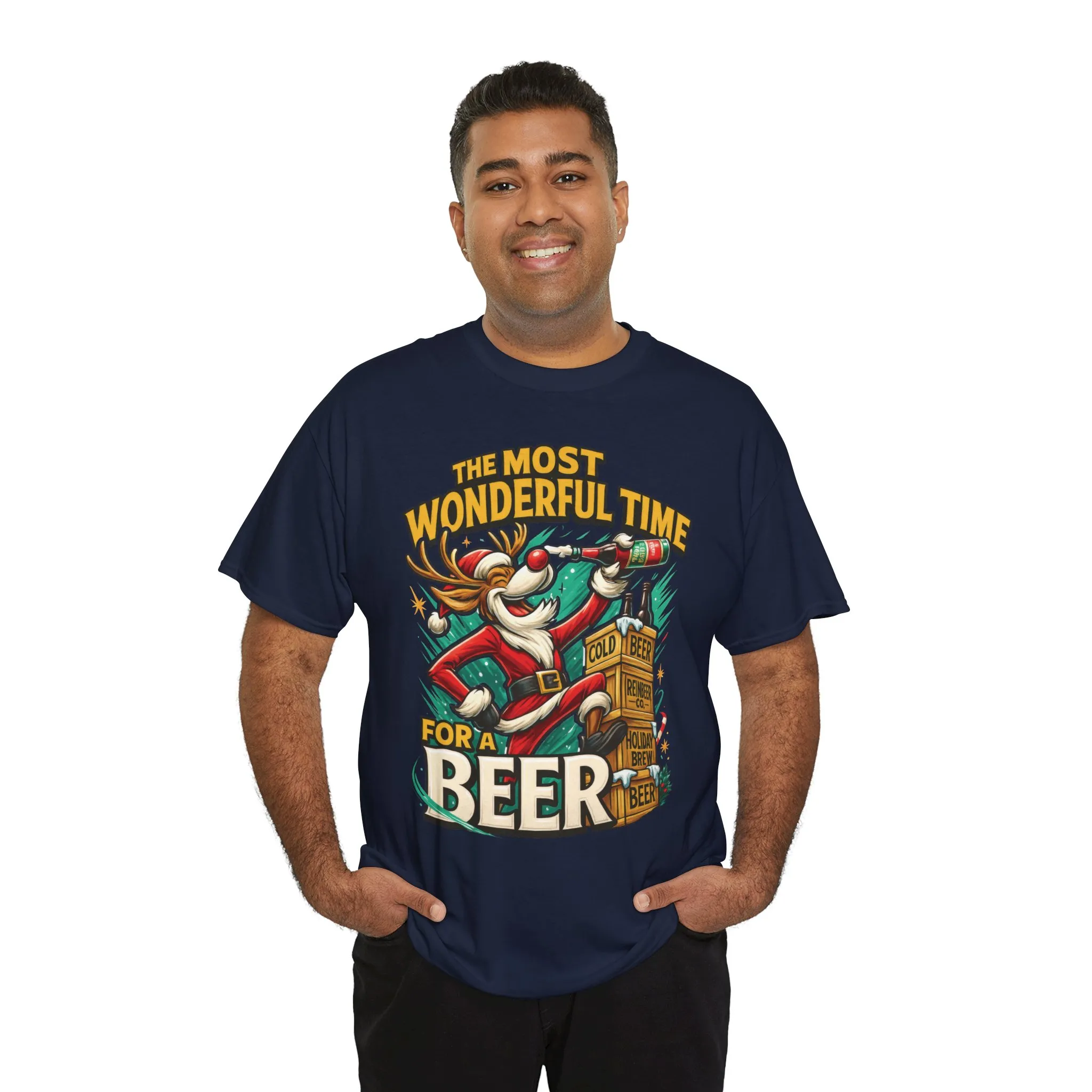 Funny Christmas Beer T-Shirt for Men, The Most Wonderful Time for a Beer - Image 24