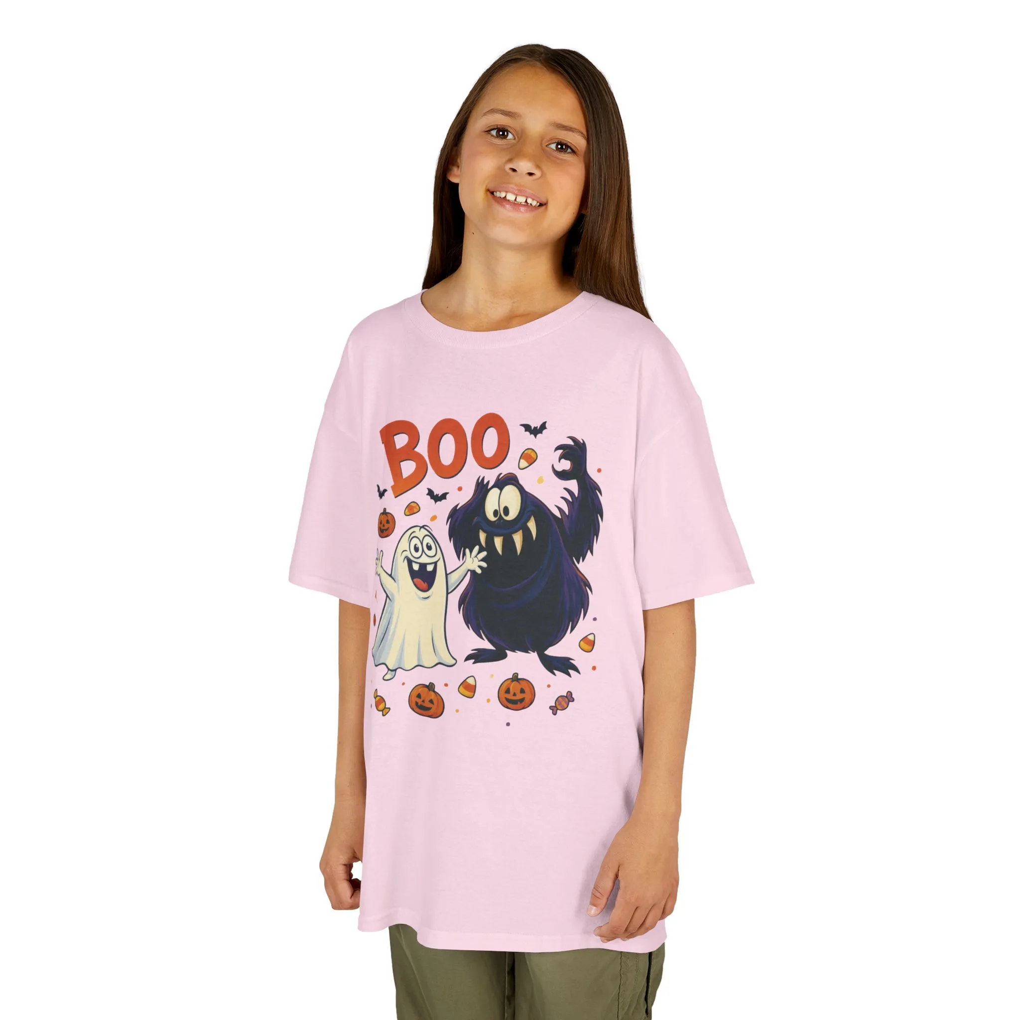 Kids Halloween T-Shirt BOO! Cute Ghost Monster Shirt, Funny Spooky Graphic Tee for Boys Girls, Halloween Costume Gift - Image 20