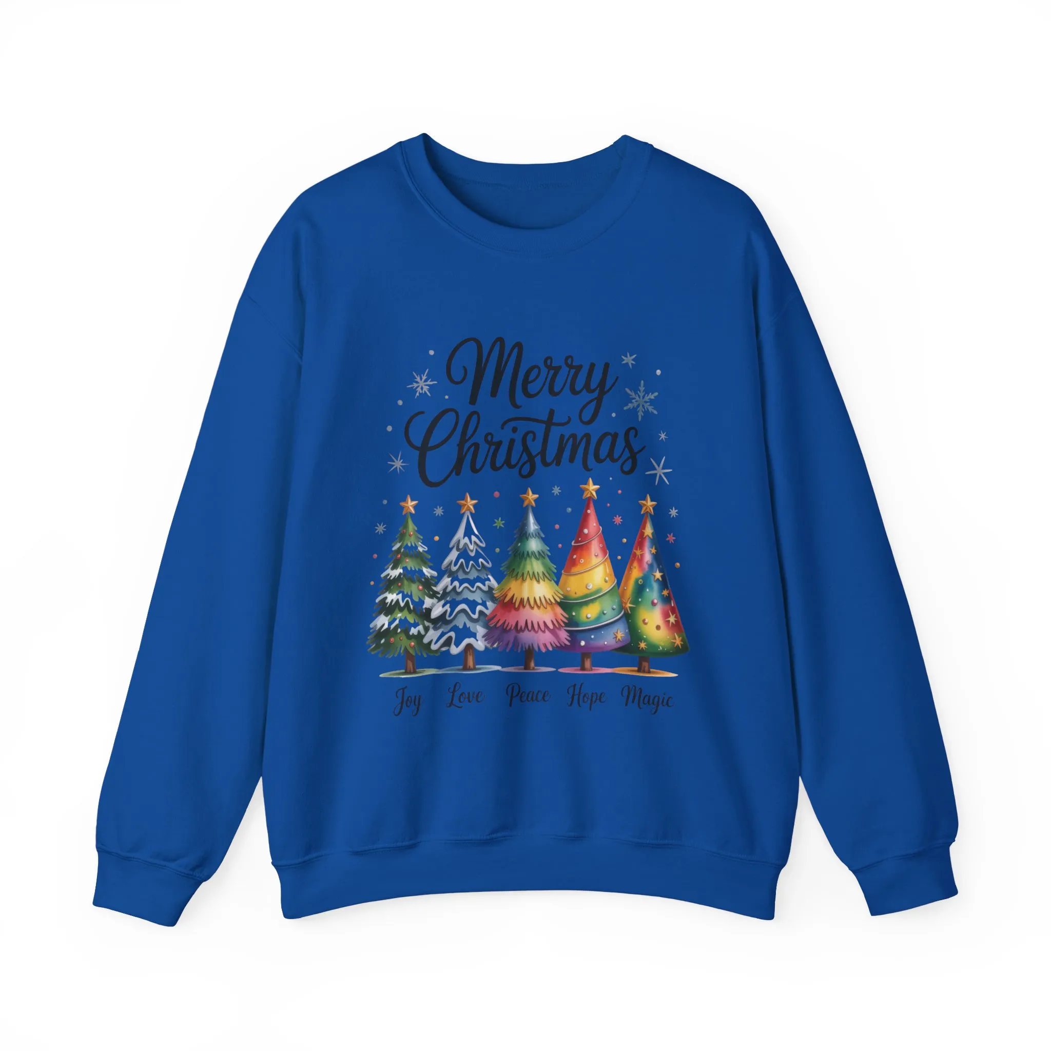 Merry Christmas Women's Sweatshirt, Joy Love Peace Hope Magic Pullover, Women's Heavy Blend™ Crewneck Sweatshirt - Image 13