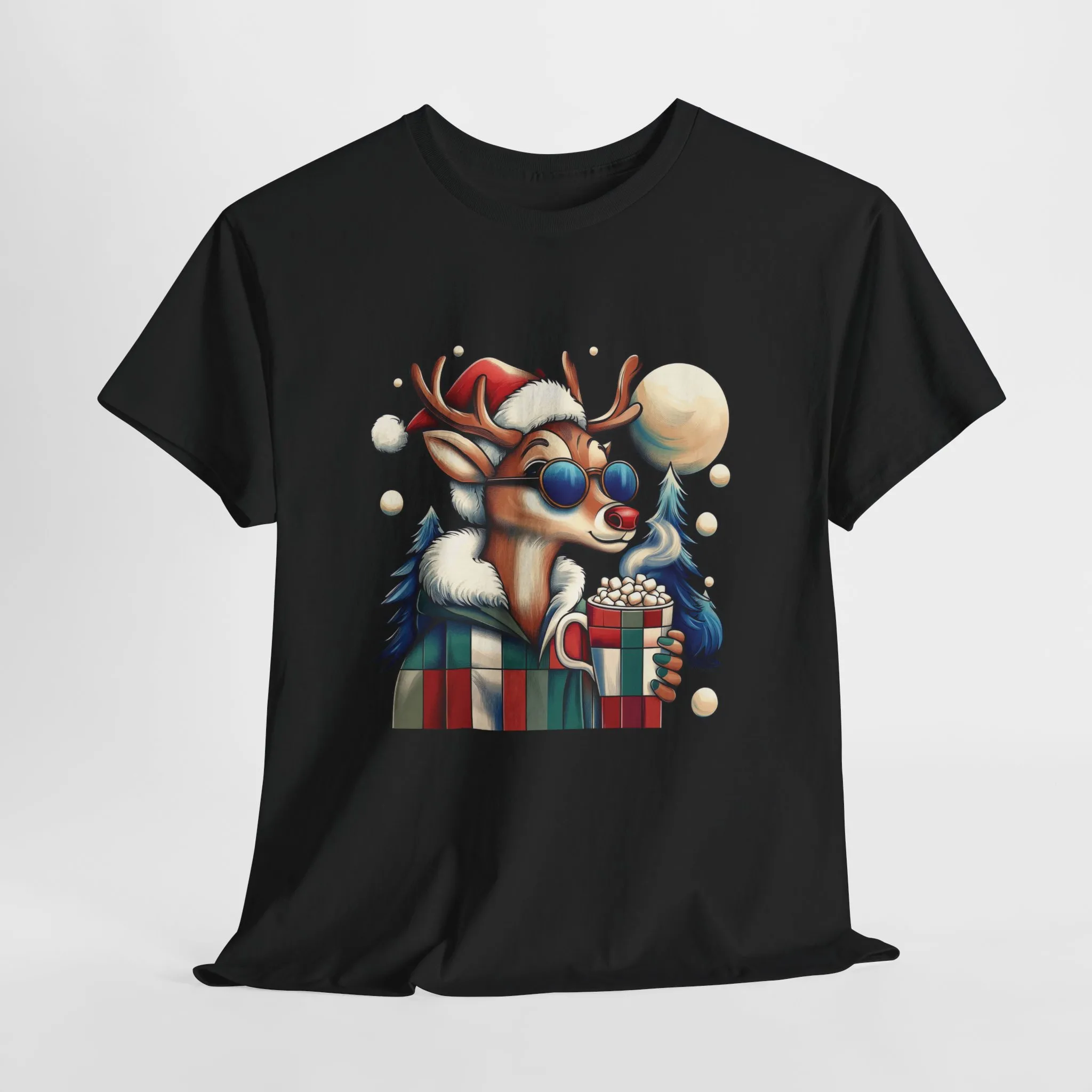 Cool Reindeer Christmas T-Shirt, Funny Holiday Shirt for Men - Image 4