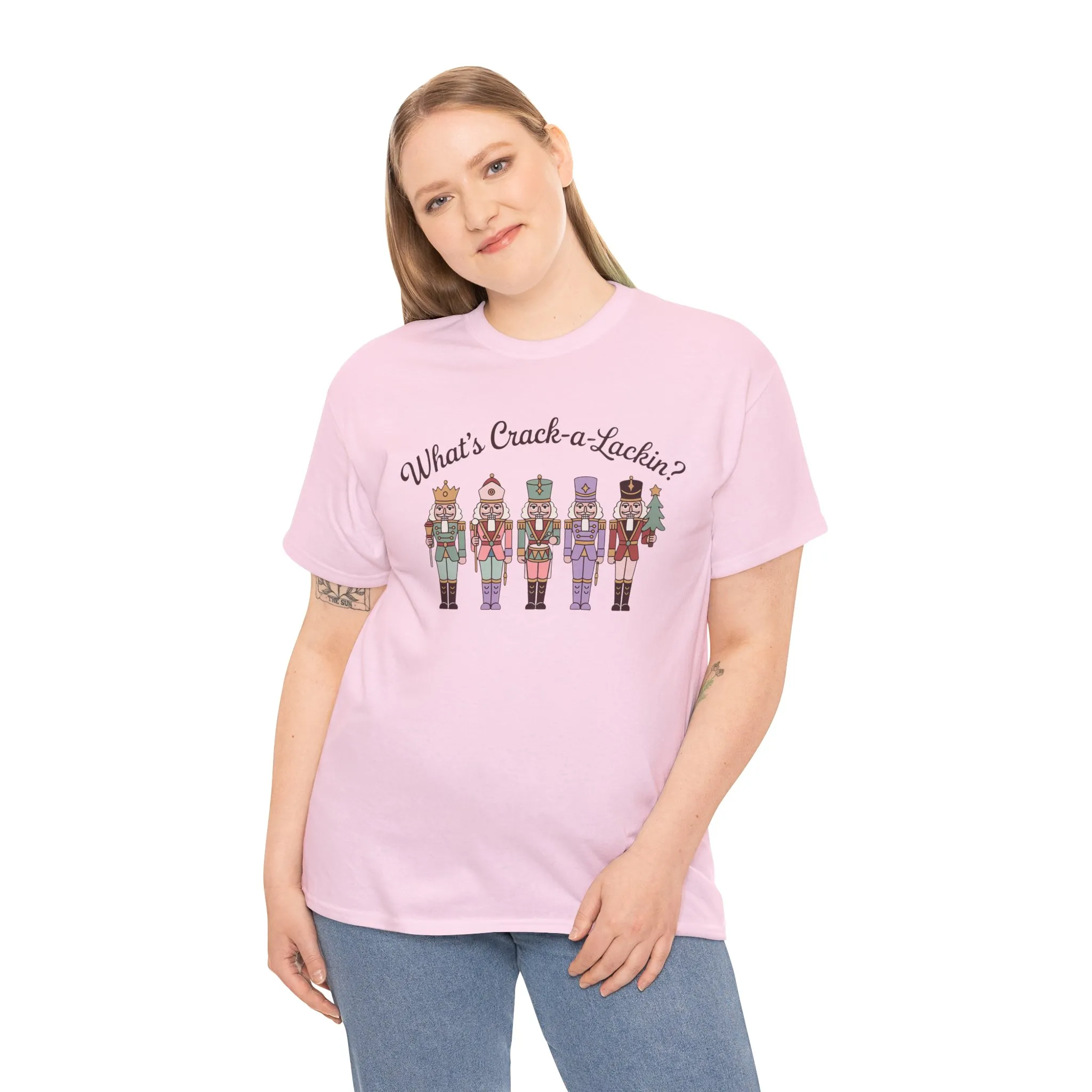 What's Crack-a-Lackin? Women's Funny Christmas T-Shirt, Nutcracker Squad Tee, Holiday Humor Top for Her - Image 21