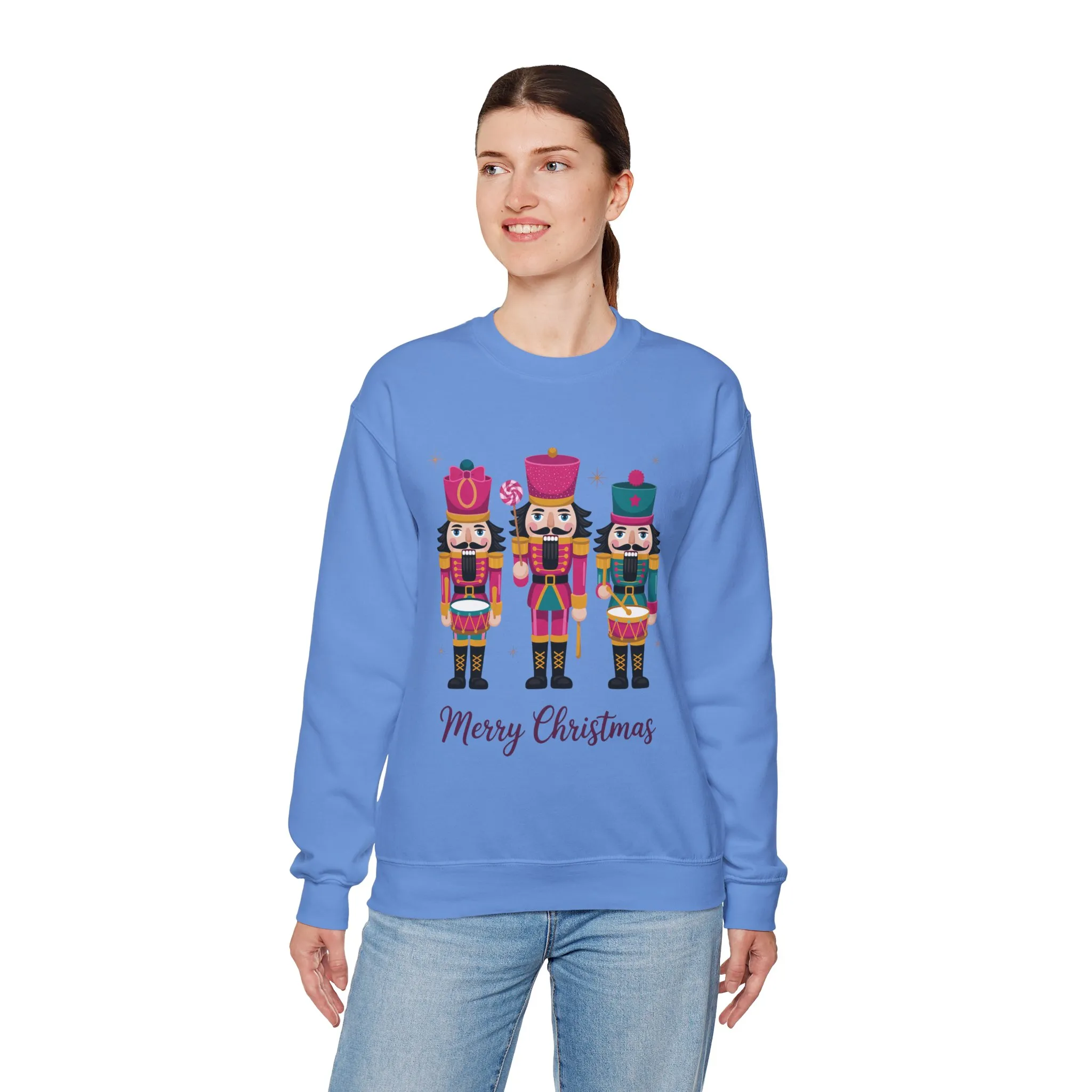 Three Nutcrackers Women's Christmas Sweatshirt, Cozy Holiday Sweater, Mom - Daughter Family Match Christmas Outfit - Image 15